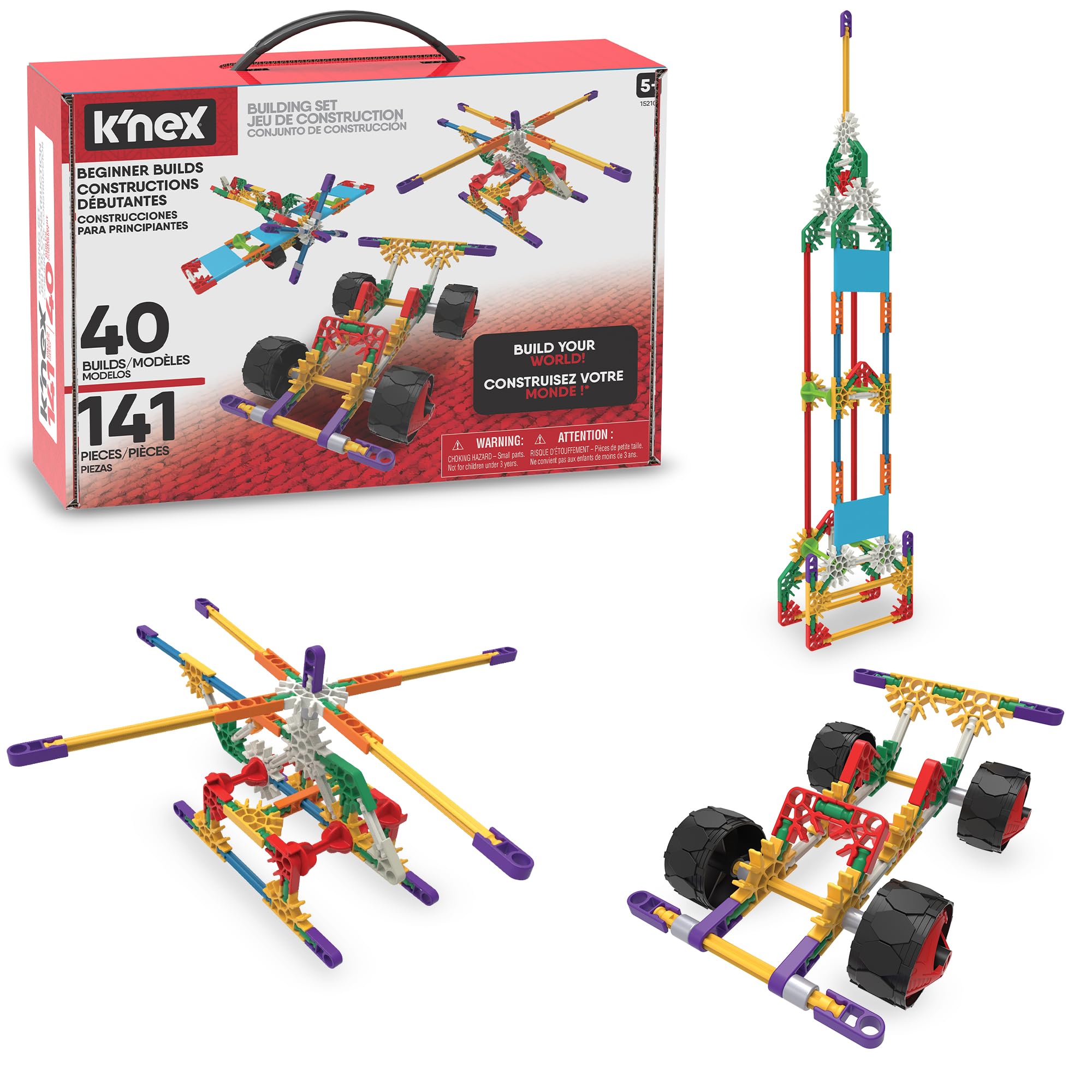 K'NEX Beginner 40 Model Building Set - 141-Piece Educational Construction Toy for Kids 5+ 11