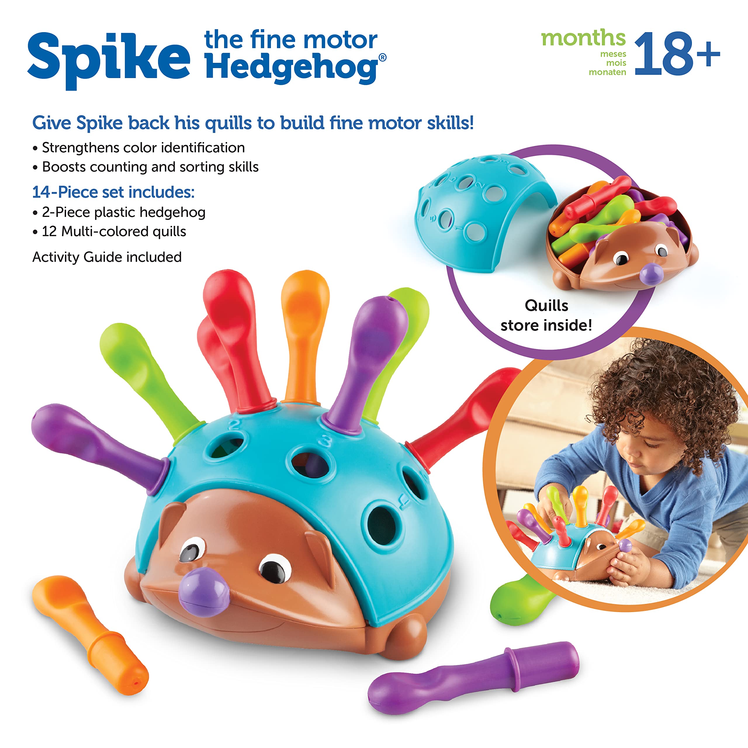 Learning Resources Spike the Fine Motor Hedgehog - Educational Peg Play Toy for Toddlers 18m+ 5