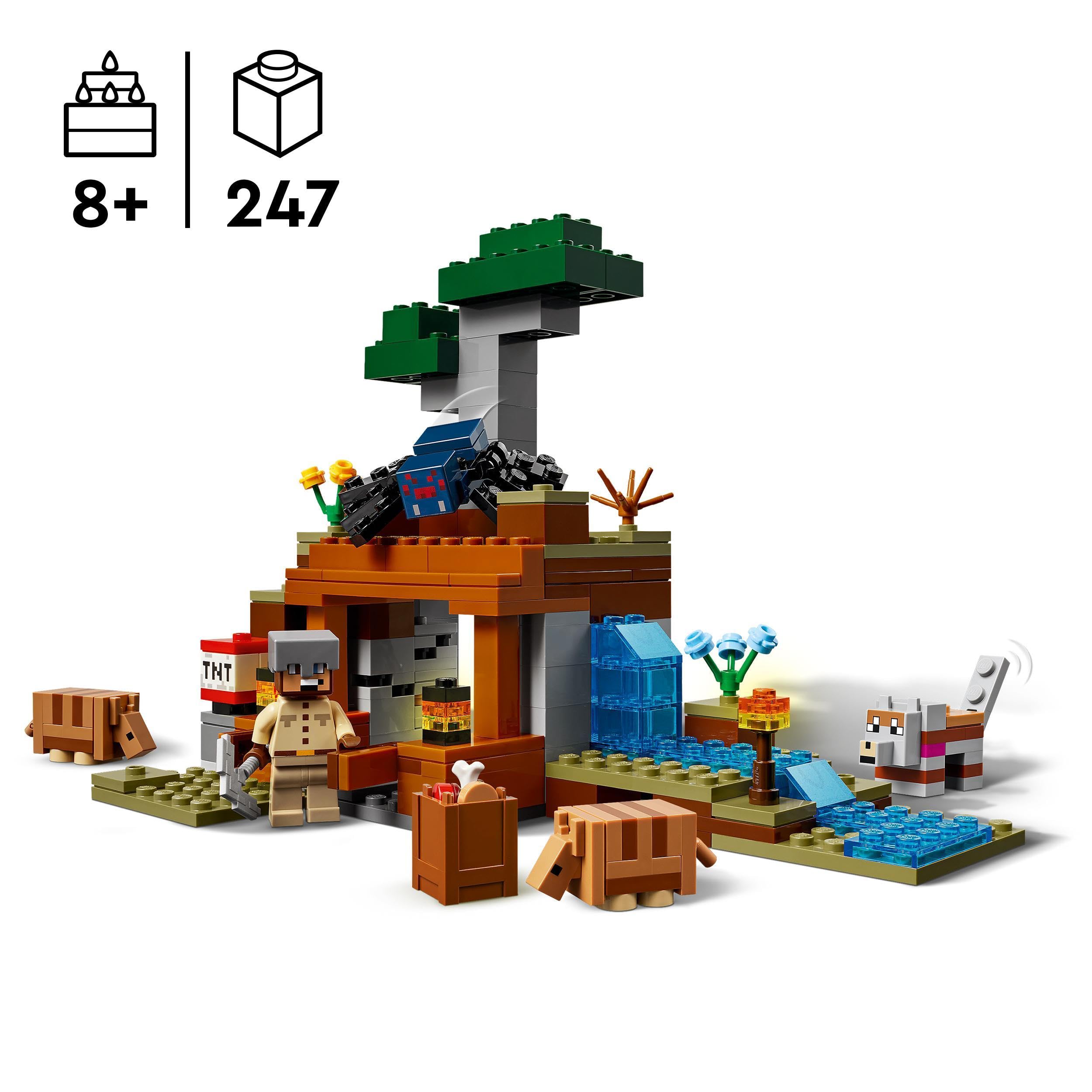 LEGO Minecraft The Armadillo Mine Expedition 21269 - Building Set for Kids 8+
