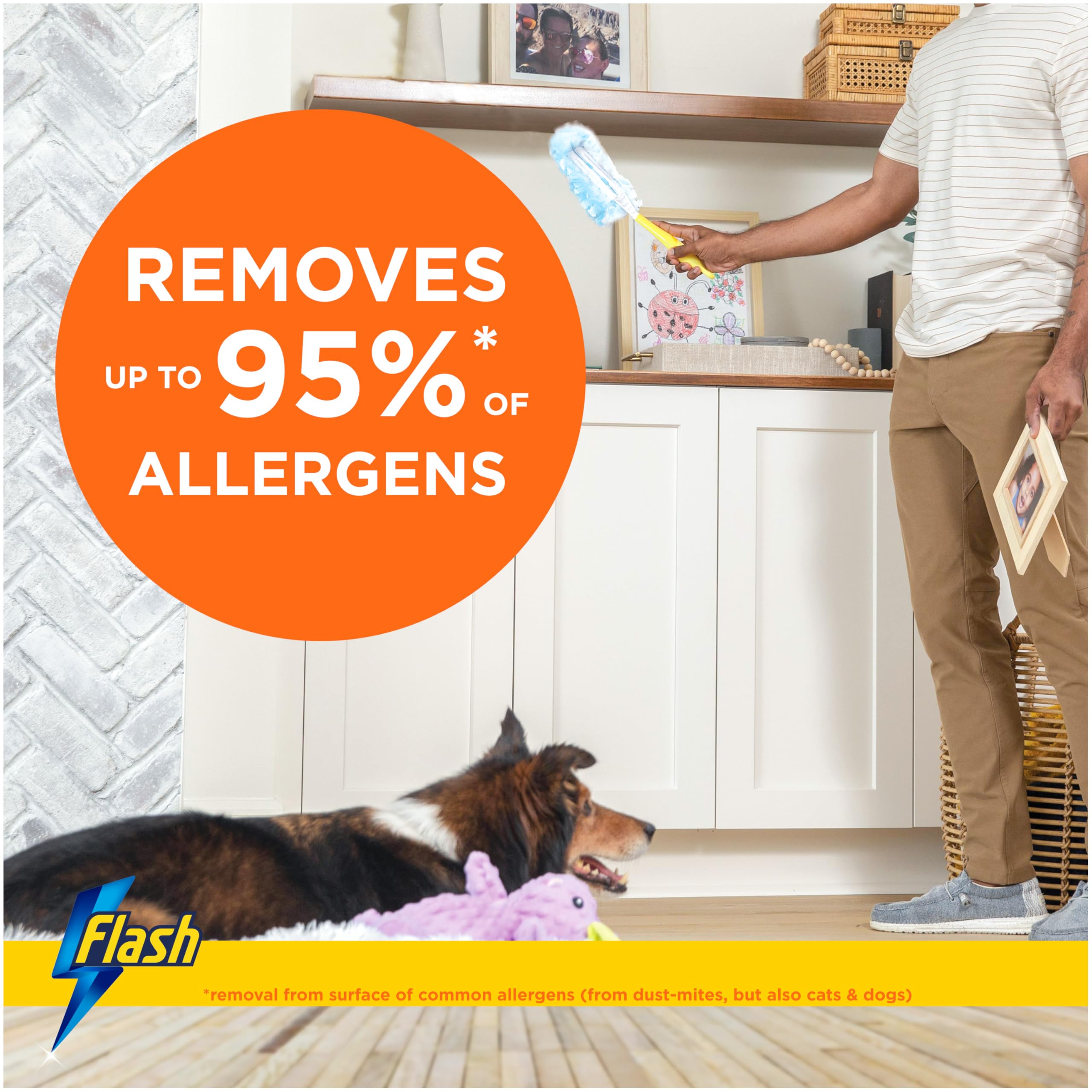 Flash - Dust Magnet Refills Fluffy Dusters 54 Scented Dusters 6