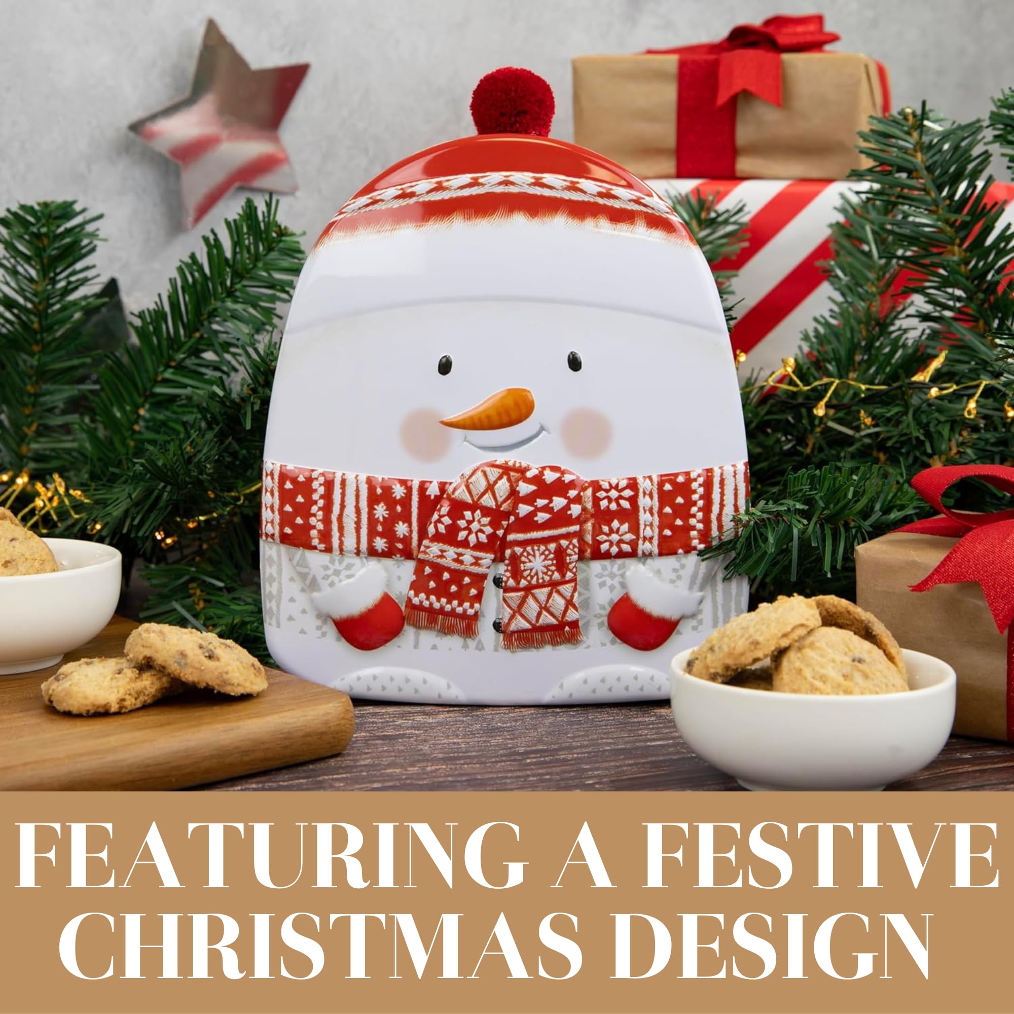 The Silver Crane Co. - Snowman Gift Set Christmas Biscuits Tin 6