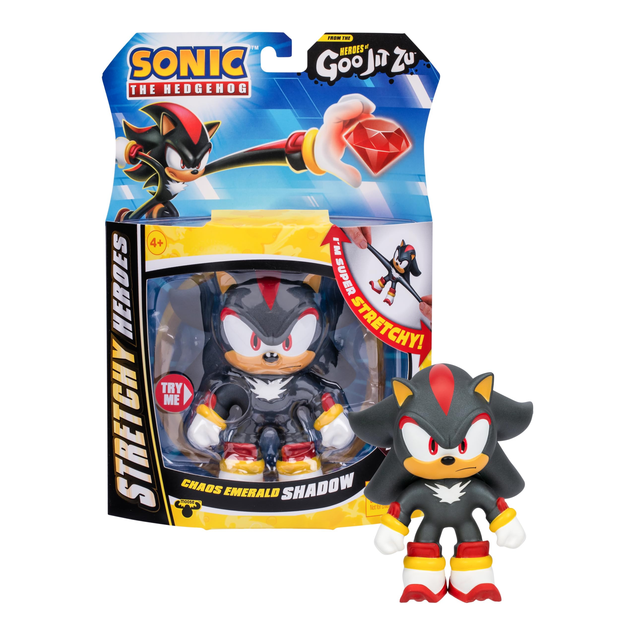 Heroes of Goo Jit Zu Sonic the Hedgehog Chaos Emerald Shadow Stretchy Figure