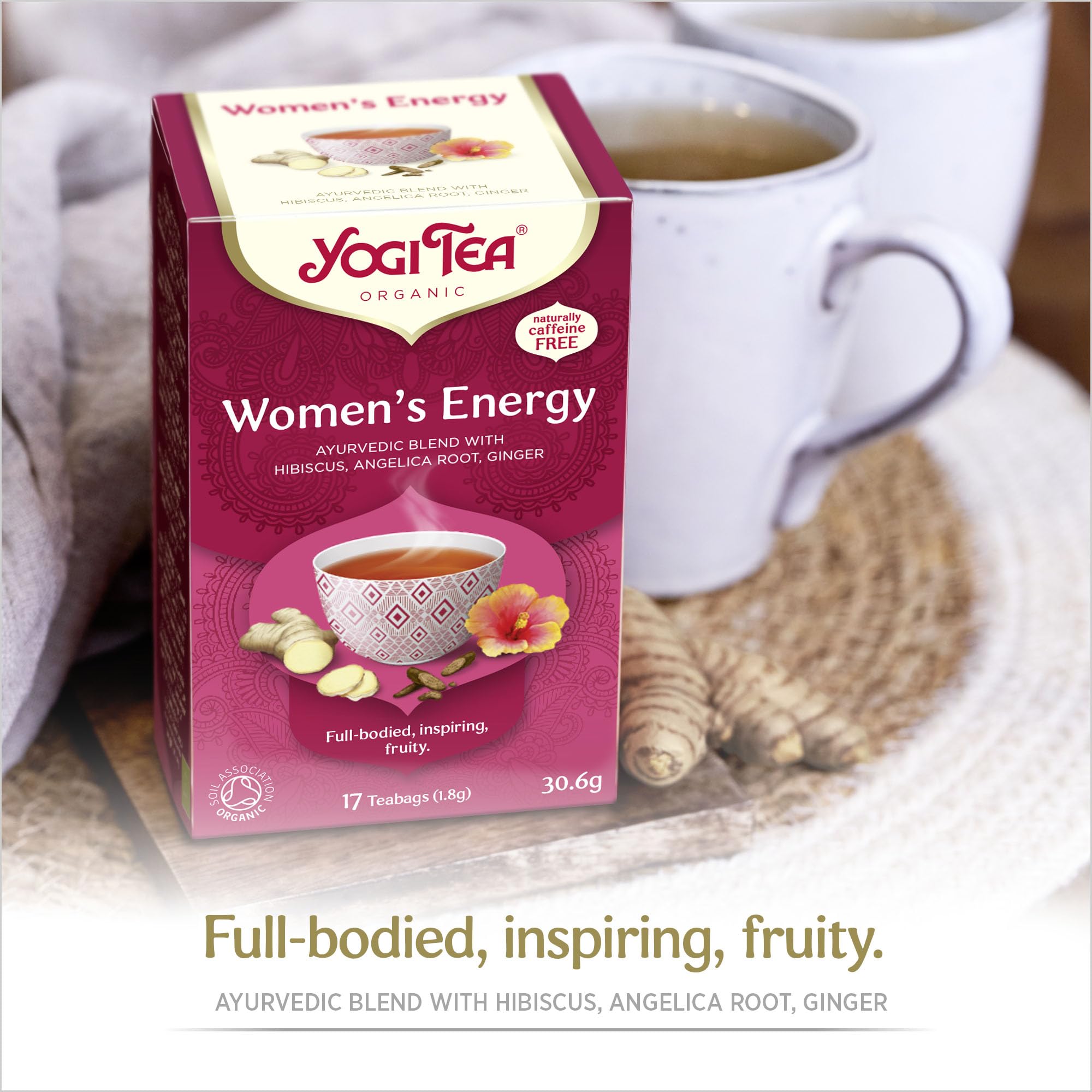 YOGI TEA - Women's Energy Organic Herbal Tea, Naturally Caffeine-Free, Blend of Hibiscus, Angelica Root & Ginger, 102 Tea Bags (6 x 17) 6
