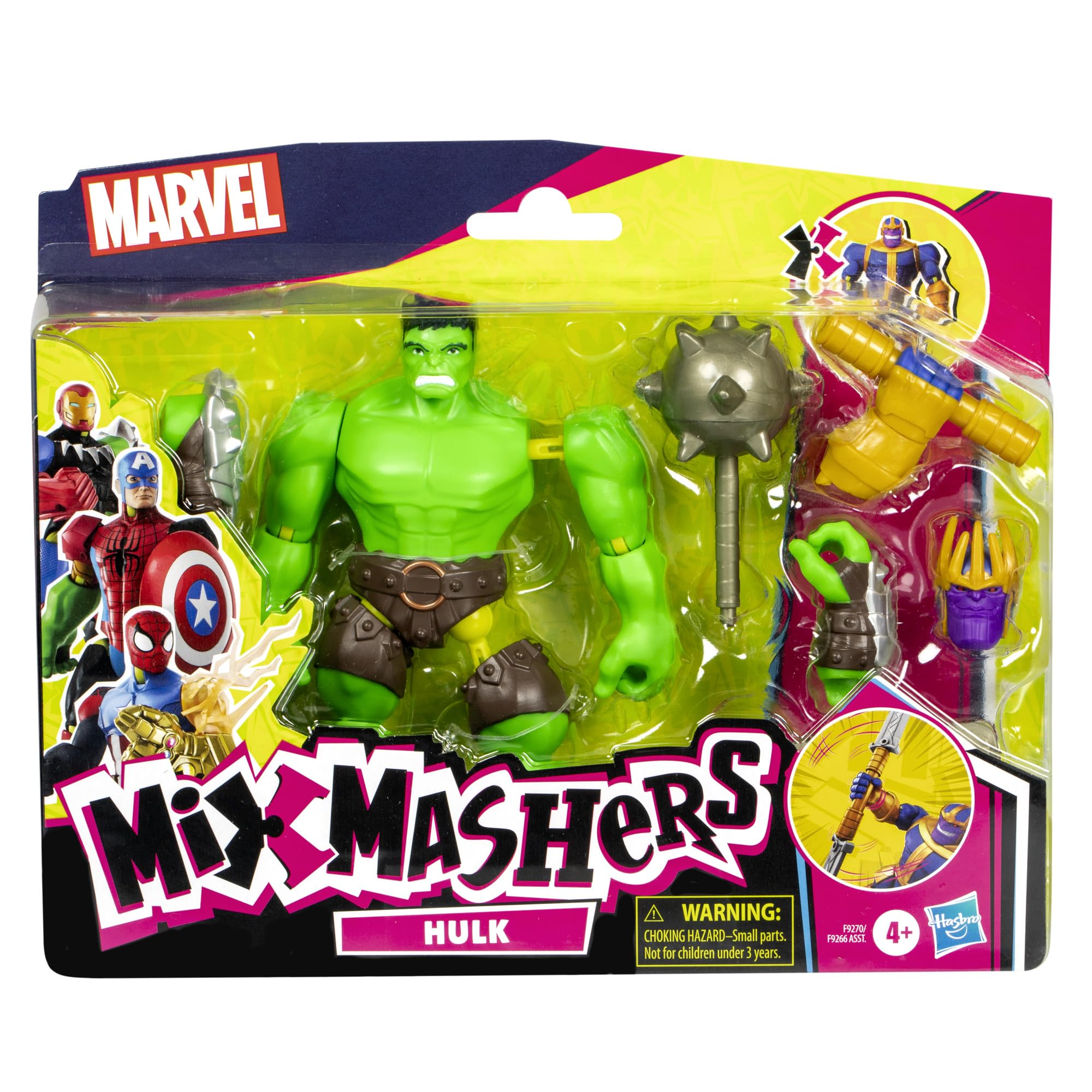 Marvel Press MixMashers Hulk Custom Deluxe Action Figure with Thanos Parts | 5-inch Scale | Ages 4+ 2