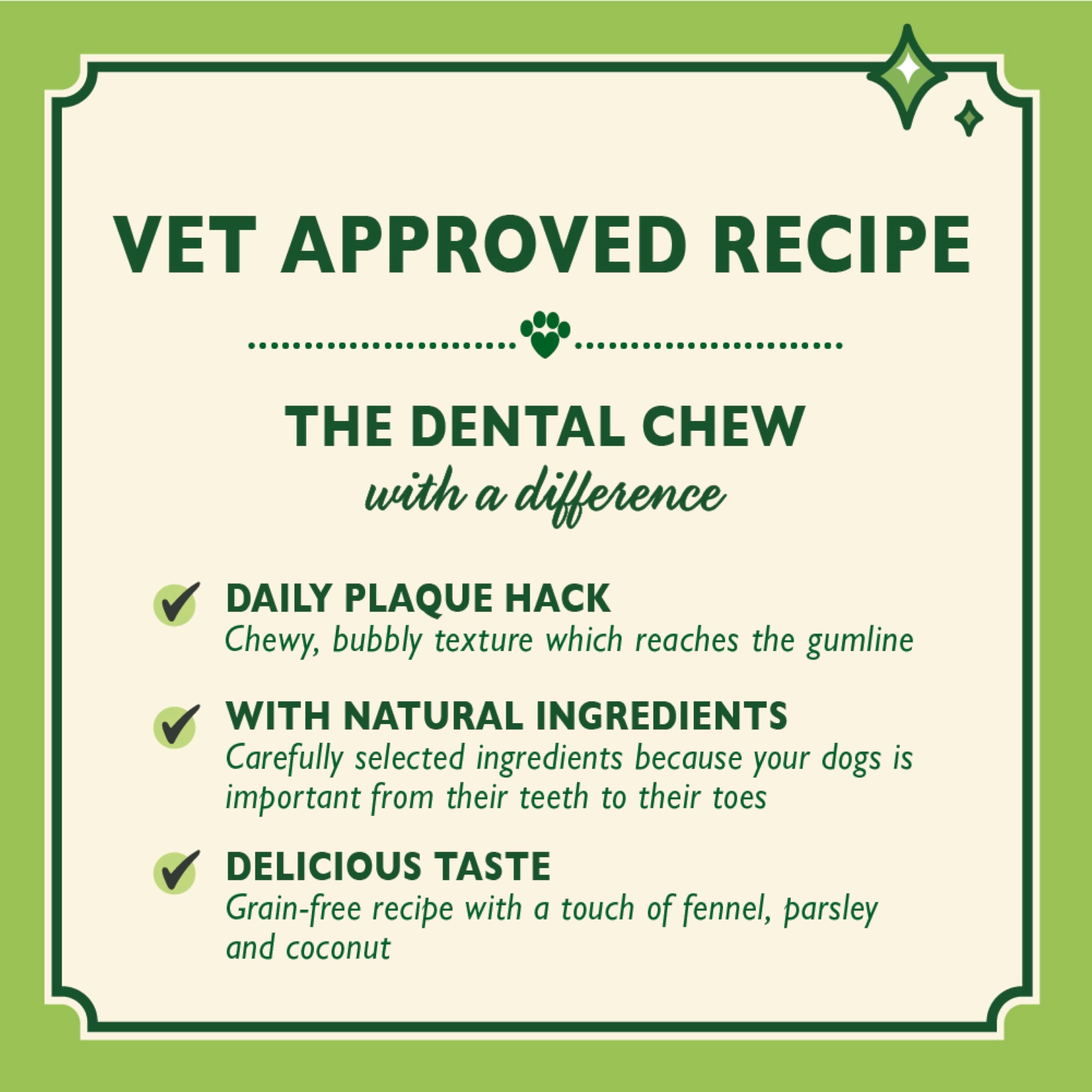 Lily's Kitchen Woofbrush Large Dental Dog Chew - Grain-Free, Natural Ingredients, Vet Approved | 329g Pack 3