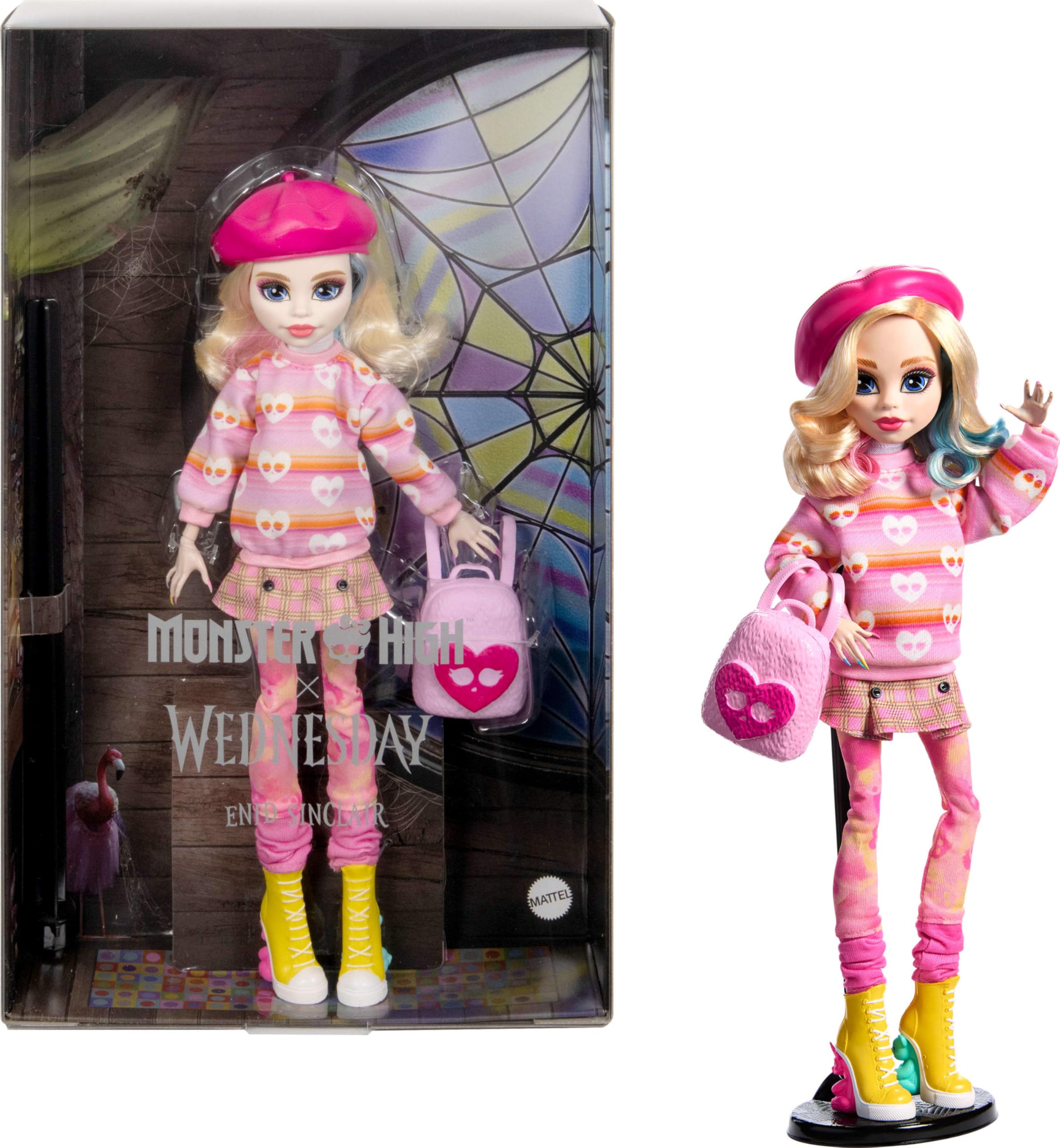 Monster High Wednesday Doll - Enid Sinclair Collectible with Accessories, Ages 6+ 7