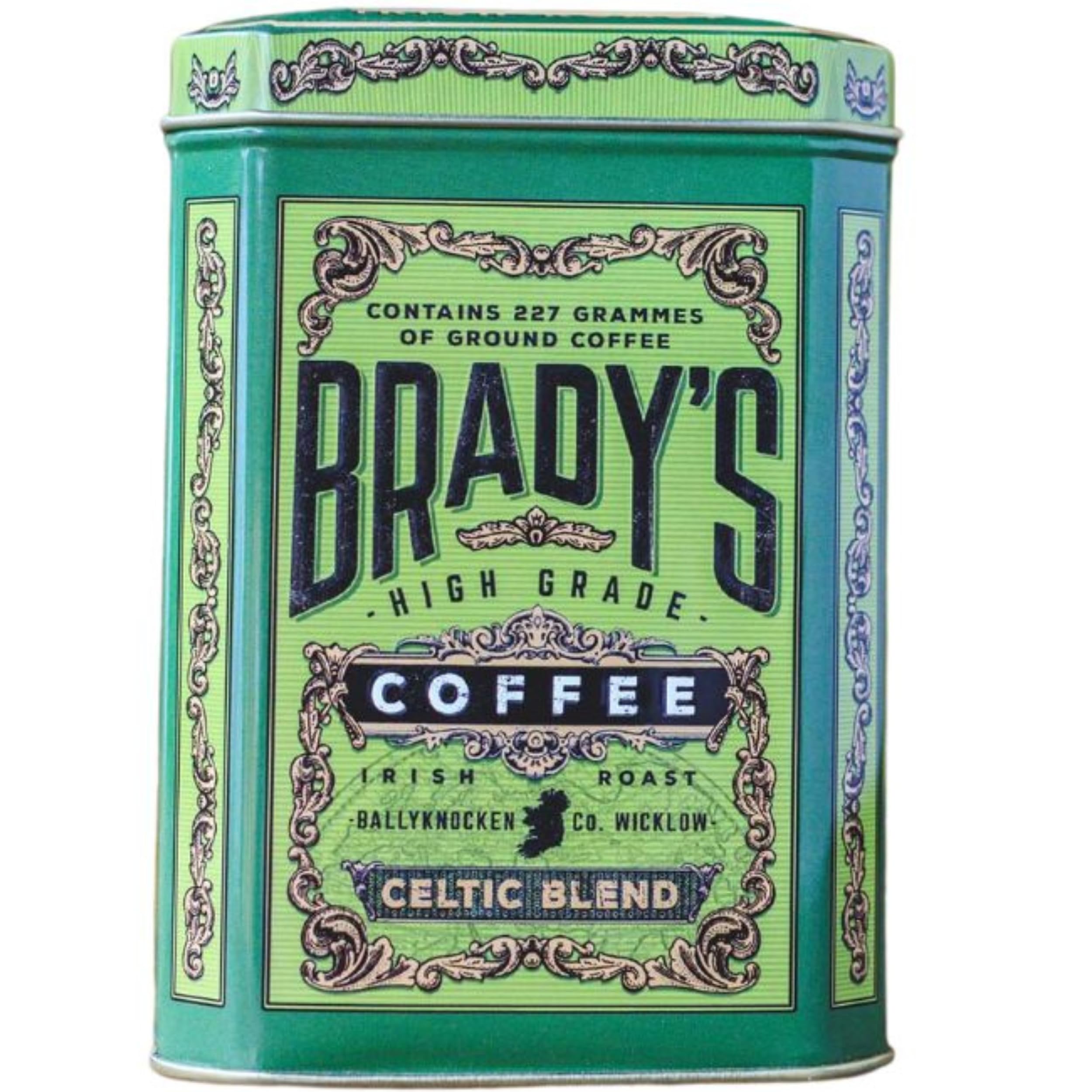 BRADY'S Celtic Blend Dark Roast Ground Coffee - 100% Arabica | 227g Tin 1