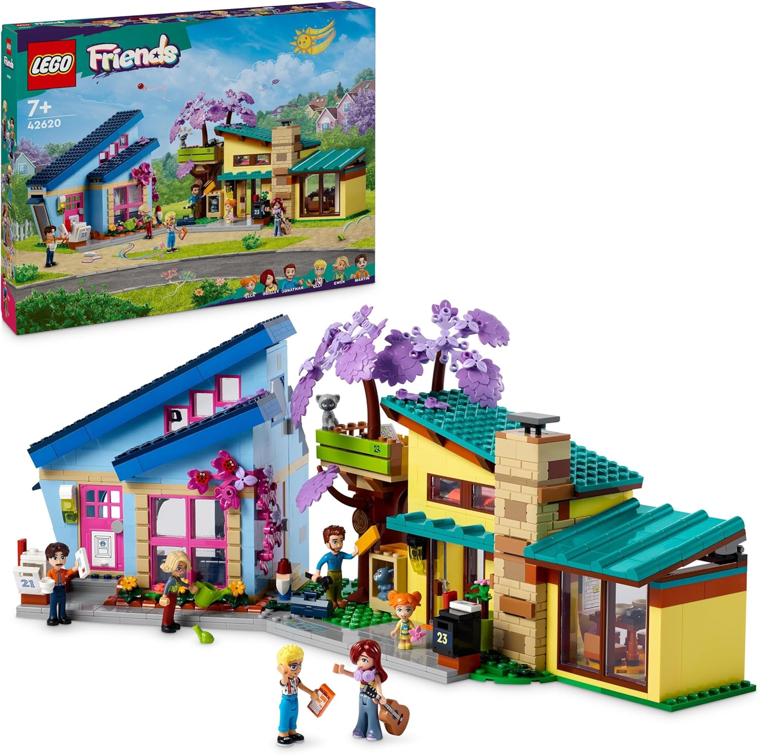 LEGO Friends Olly and Paisley's Family Houses Building Set