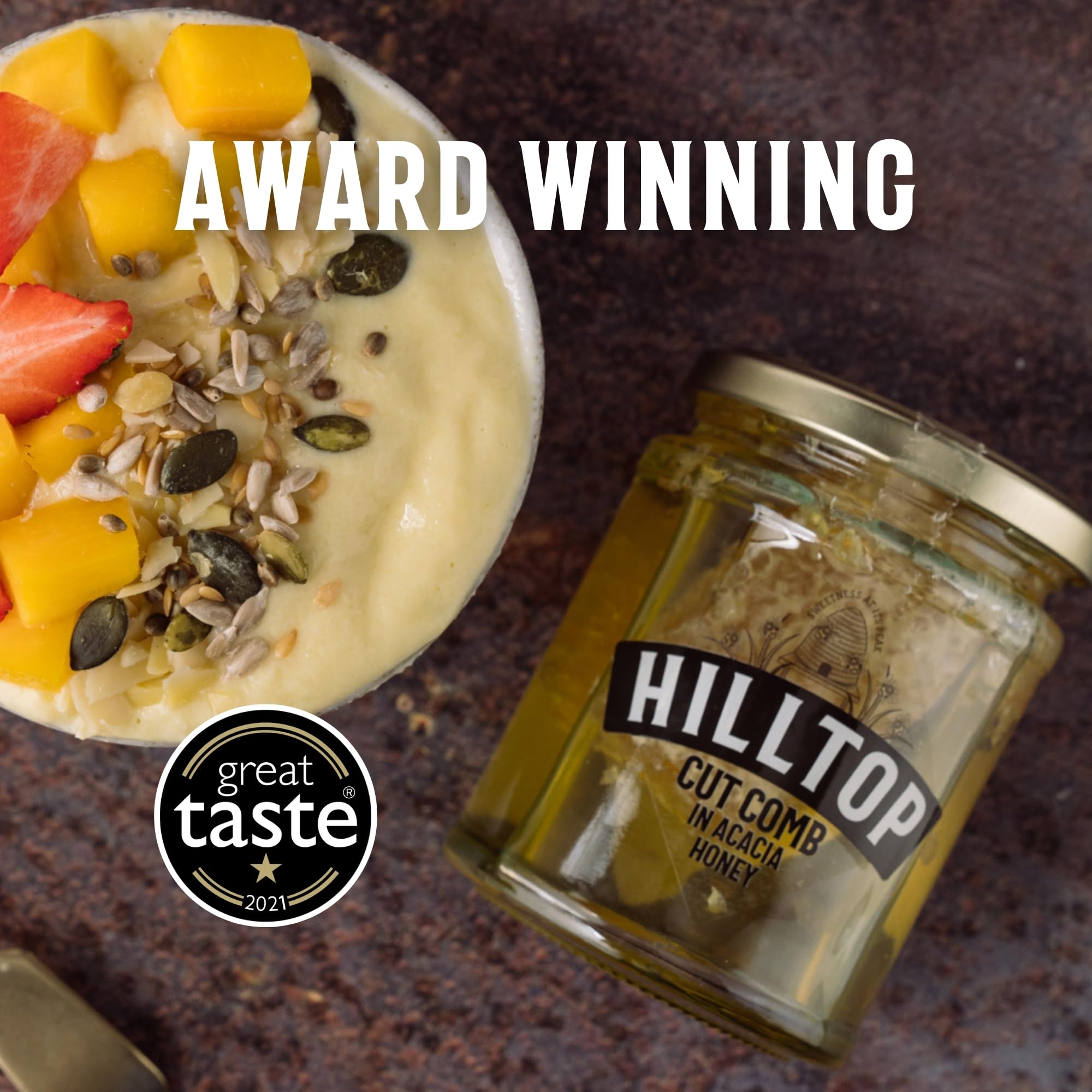 Hilltop Honey – Geschnittene Waben in Akazienhonig, 340 g 8