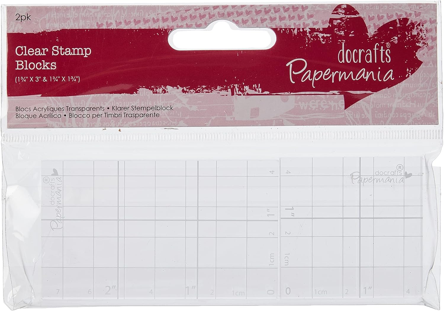 Papermania Stamp Block - Transparent with Grid Lines for Precise Stamping 5