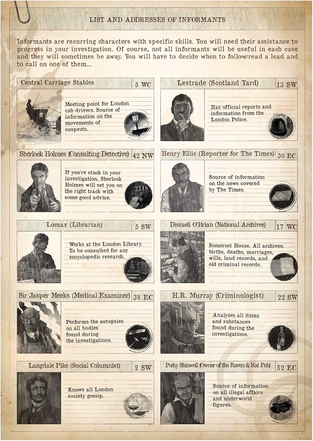 Space Cowboys Sherlock Holmes Consulting Detective: The Baker Street Irregulars Board Game 4