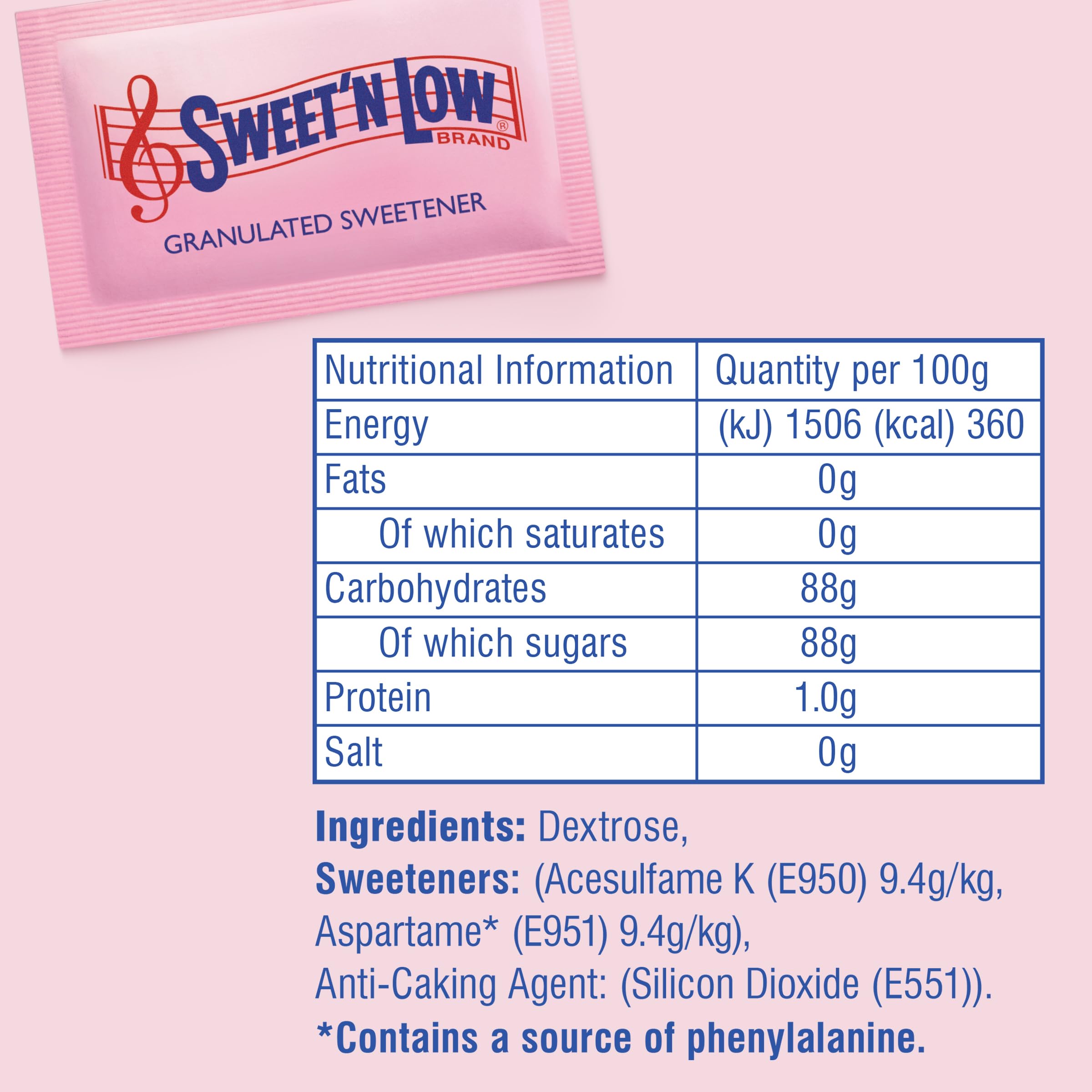 Sweet'N Low - Granulated Sweetener 1000 Sachet Portions