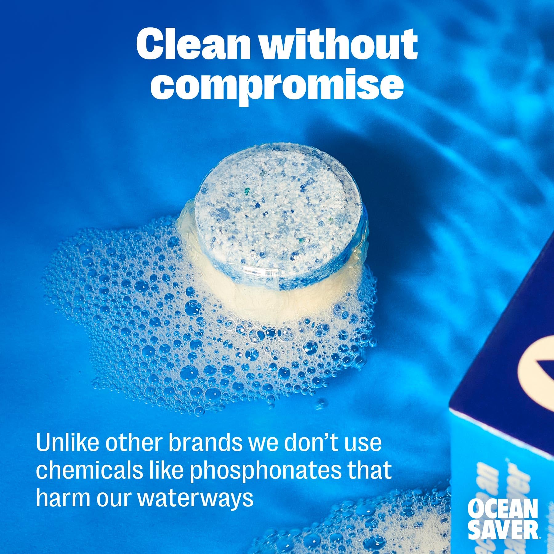 OceanSaver Eco-Friendly Dishwasher Tablets - Pack of 30, Non-Toxic, Plastic-Free & Fully Dissolvable with Rinse Aid & Dishwasher Salt 10