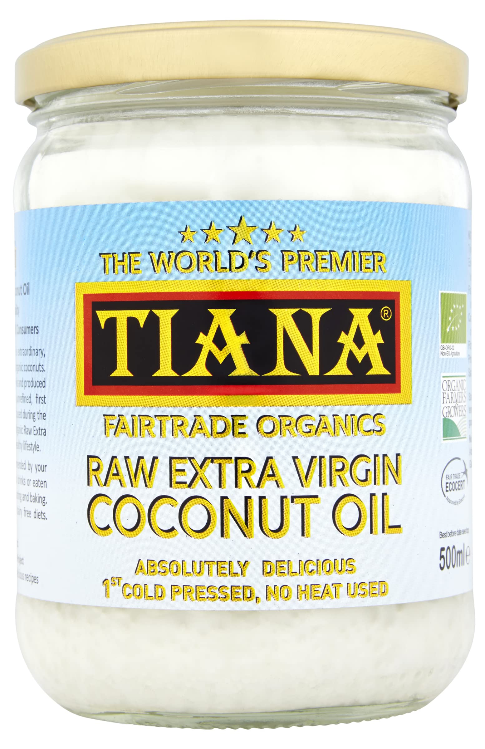 TIANA - Raw Extra Virgin Coconut Oil (500ml)