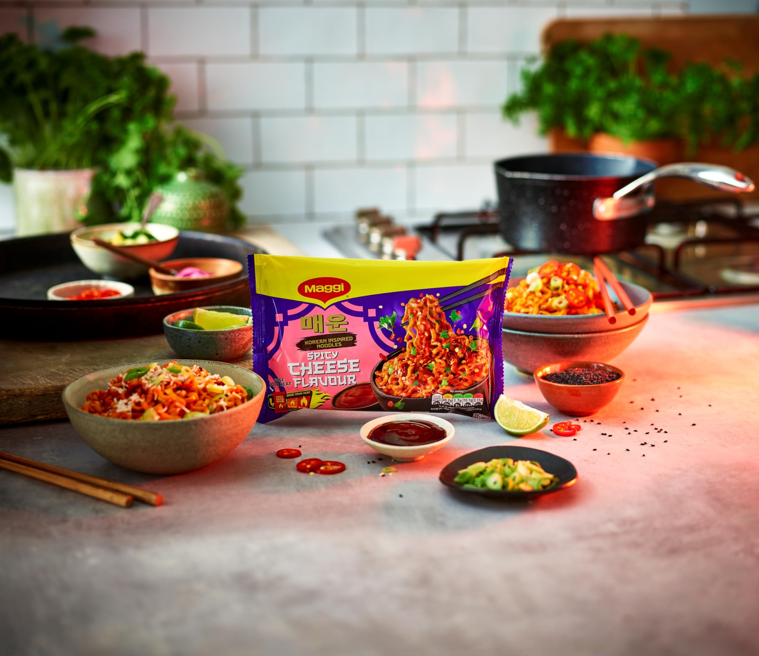 MAGGI Korean Inspired Noodles Spicy Cheese Flavour - 130g
