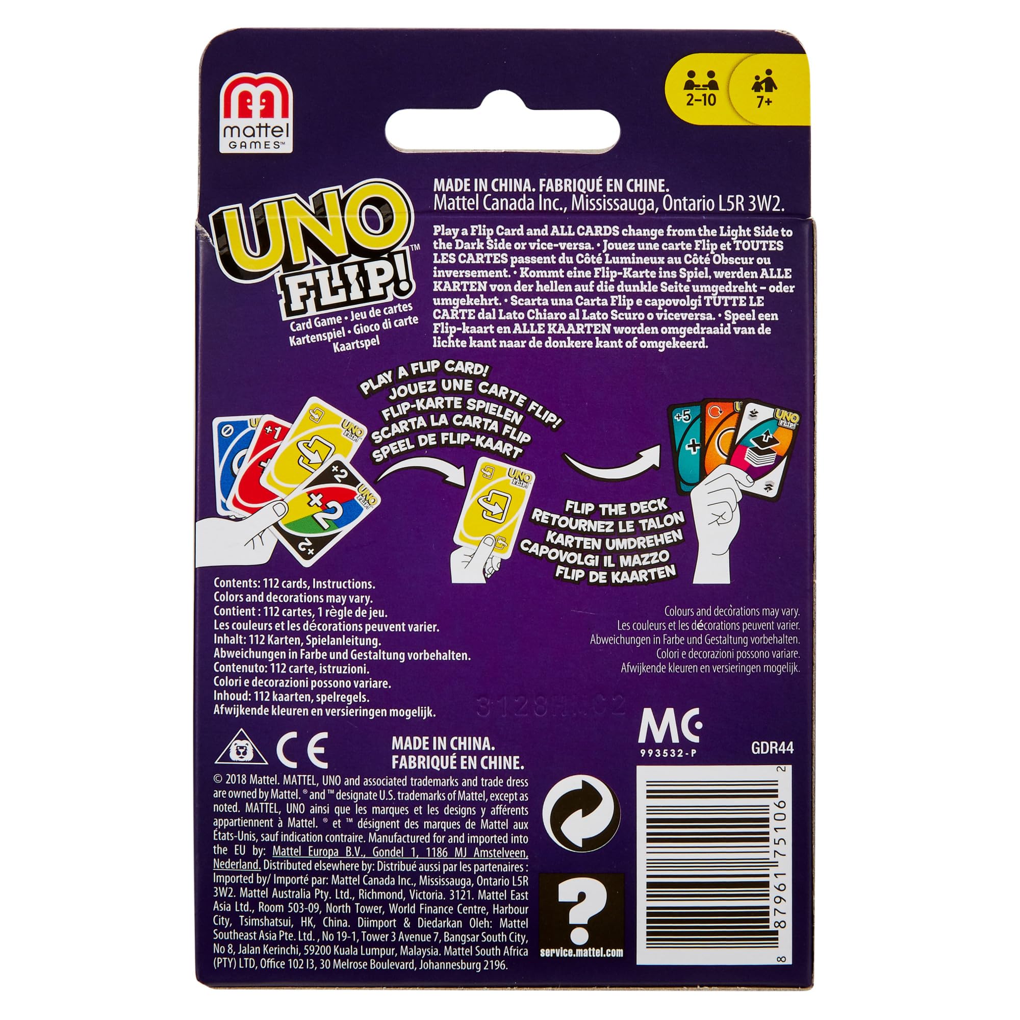 Mattel UNO Flip Card Game, Multicolored 8