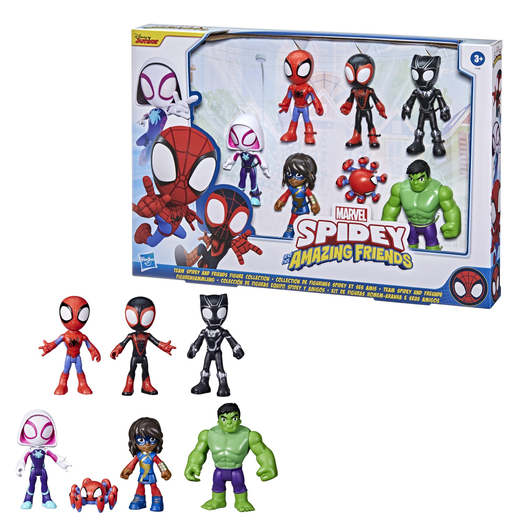 SPIDEY AND HIS AMAZING FRIENDS Team Spidey and Friends Figure Collection - 7 Action Figures, Ages 3+ 2