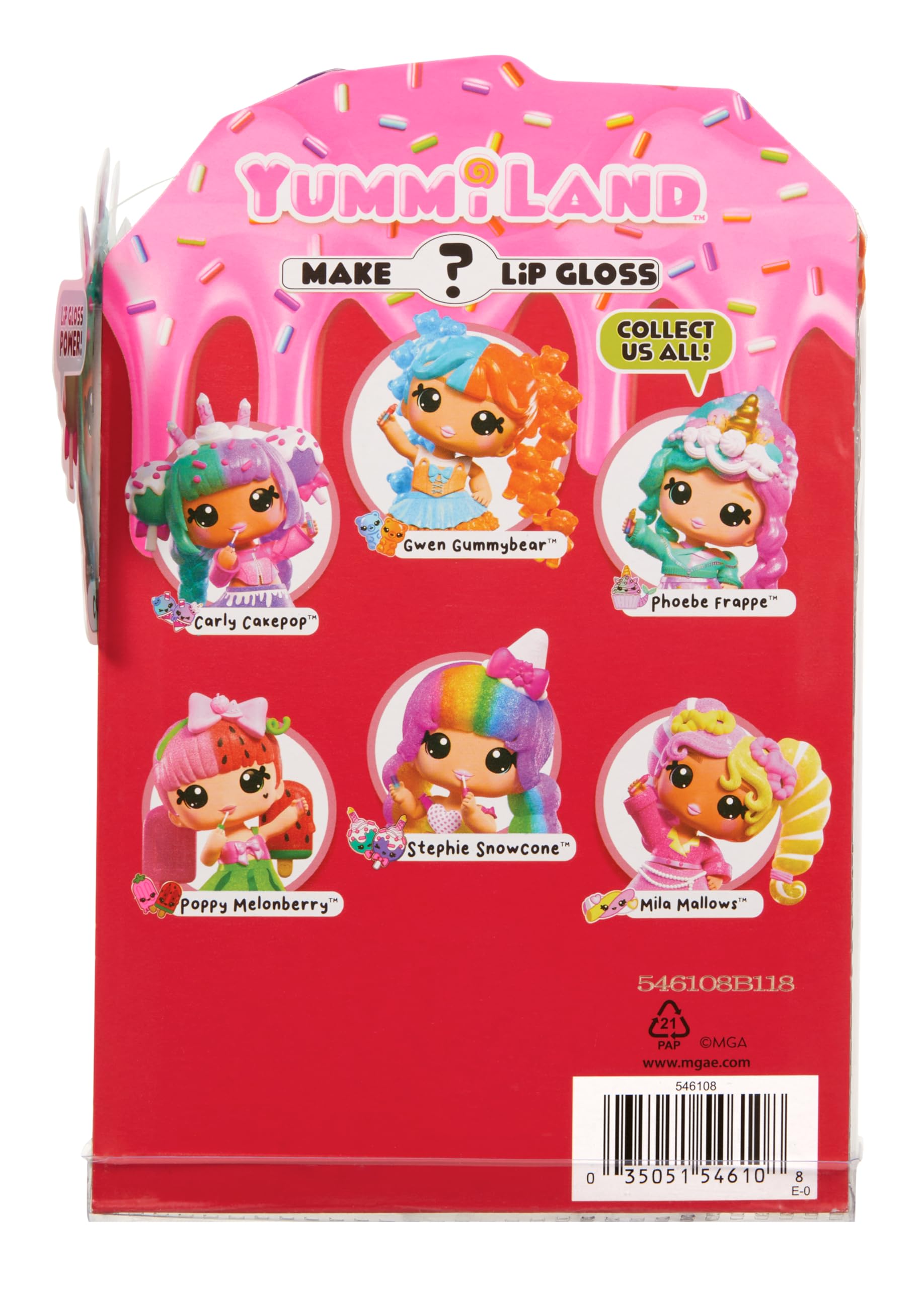 Yummiland Carly Cakepop Doll - Mystery Color Change Lip Gloss Playset for Ages 4+ 9