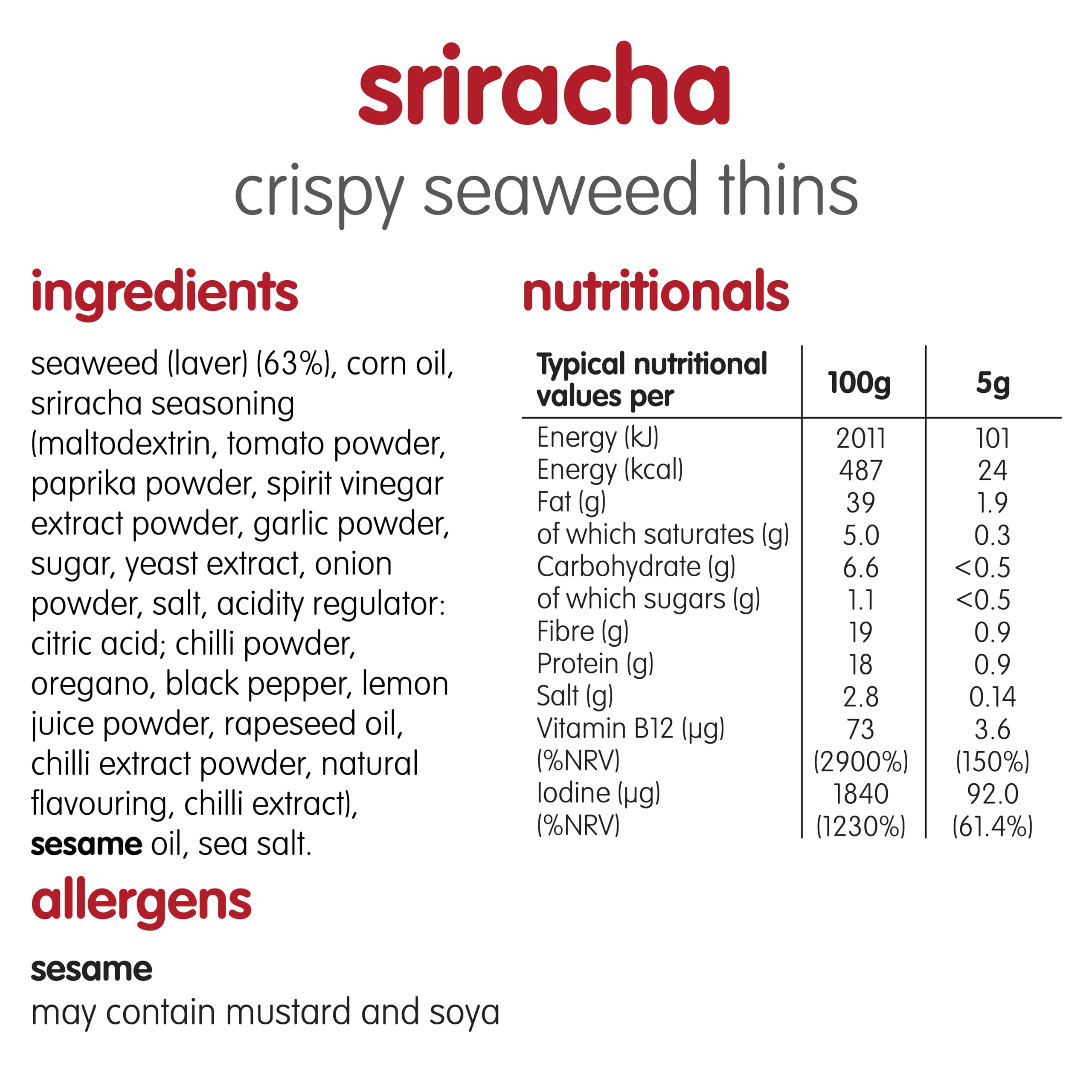 Itsu - Sriracha Algen-Thins 32er-Pack 5