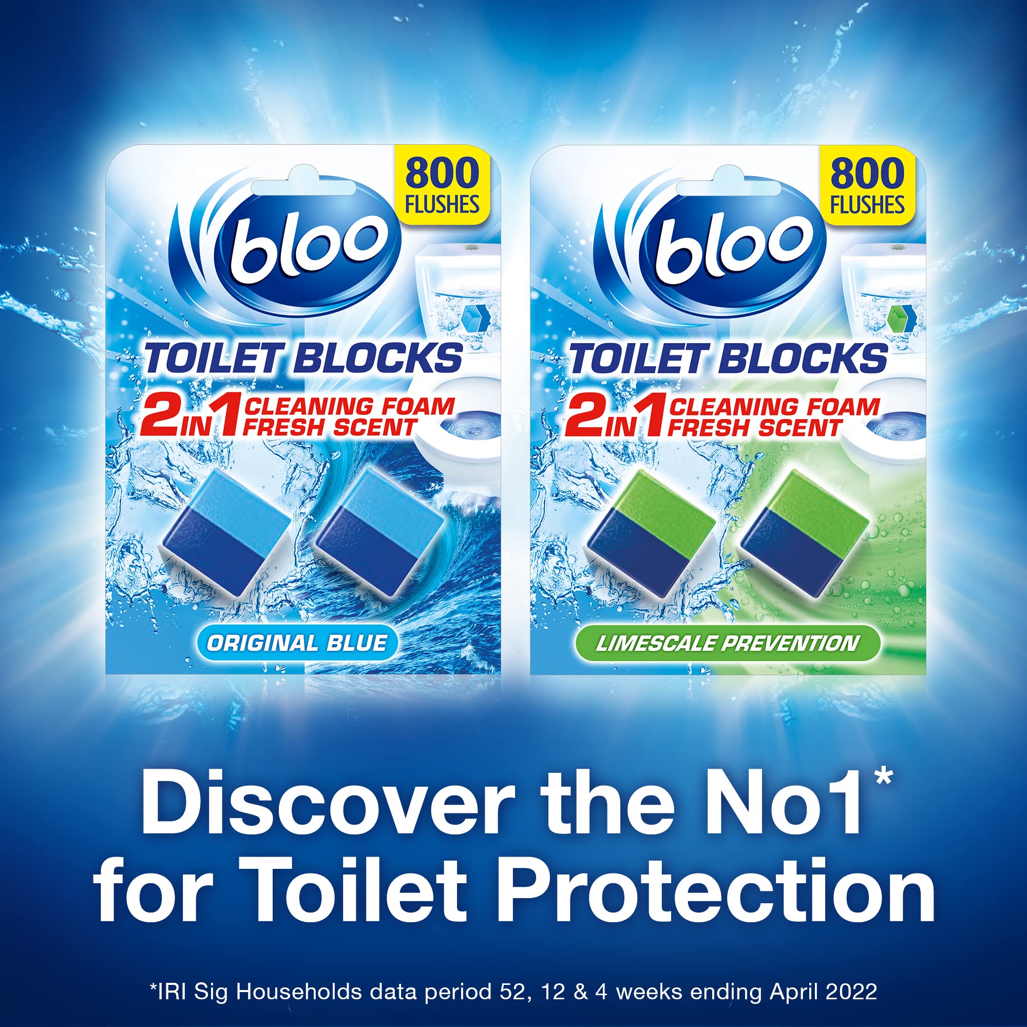 Bloo - 2in1 Spülkasten-Toilettenstein Original 50g zur Kalkvorbeugung und Auffrischung 7