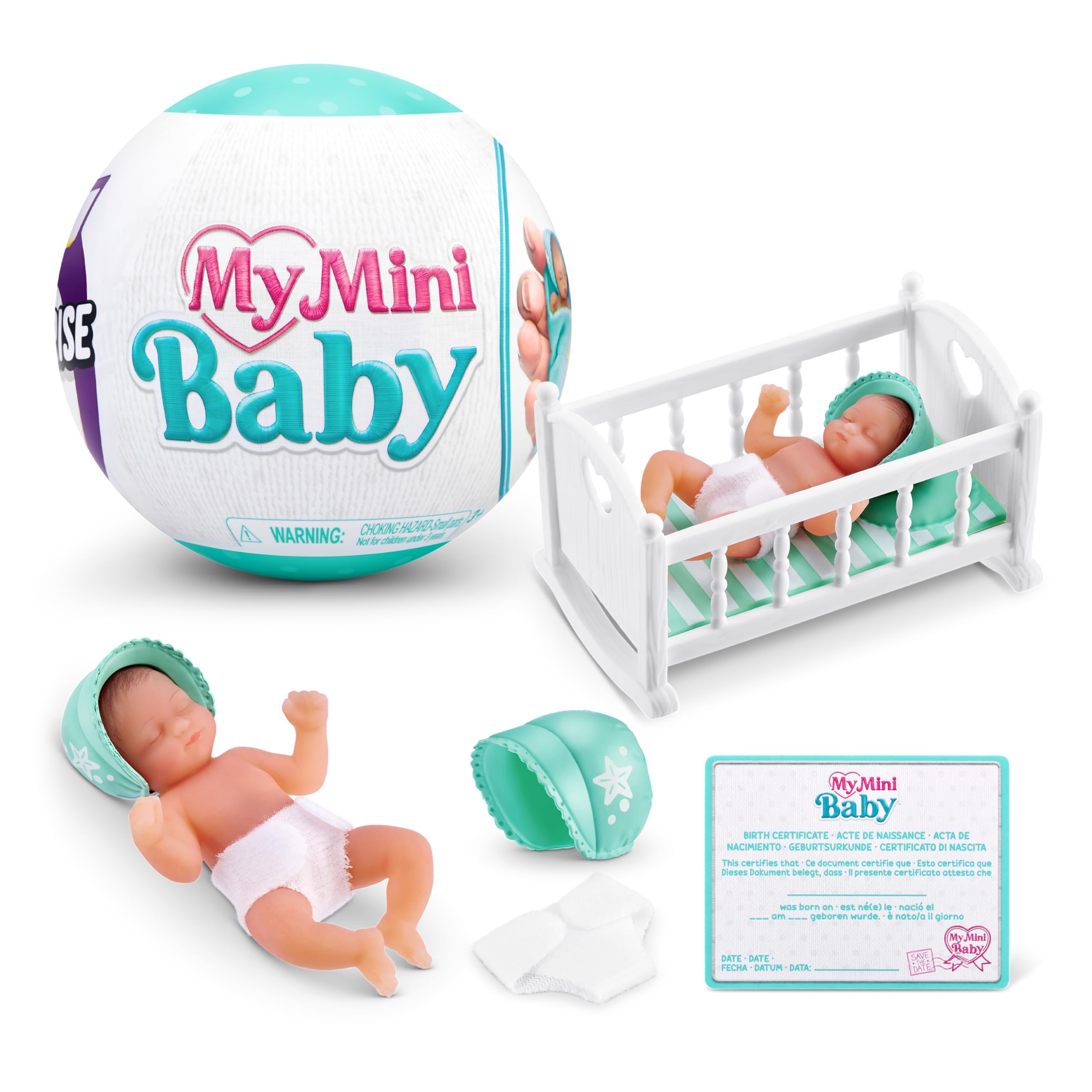 5 Surprise My Mini Baby Series 1 - Collectible Mystery Capsule with Realistic Mini Baby & Playset (Single Capsule)