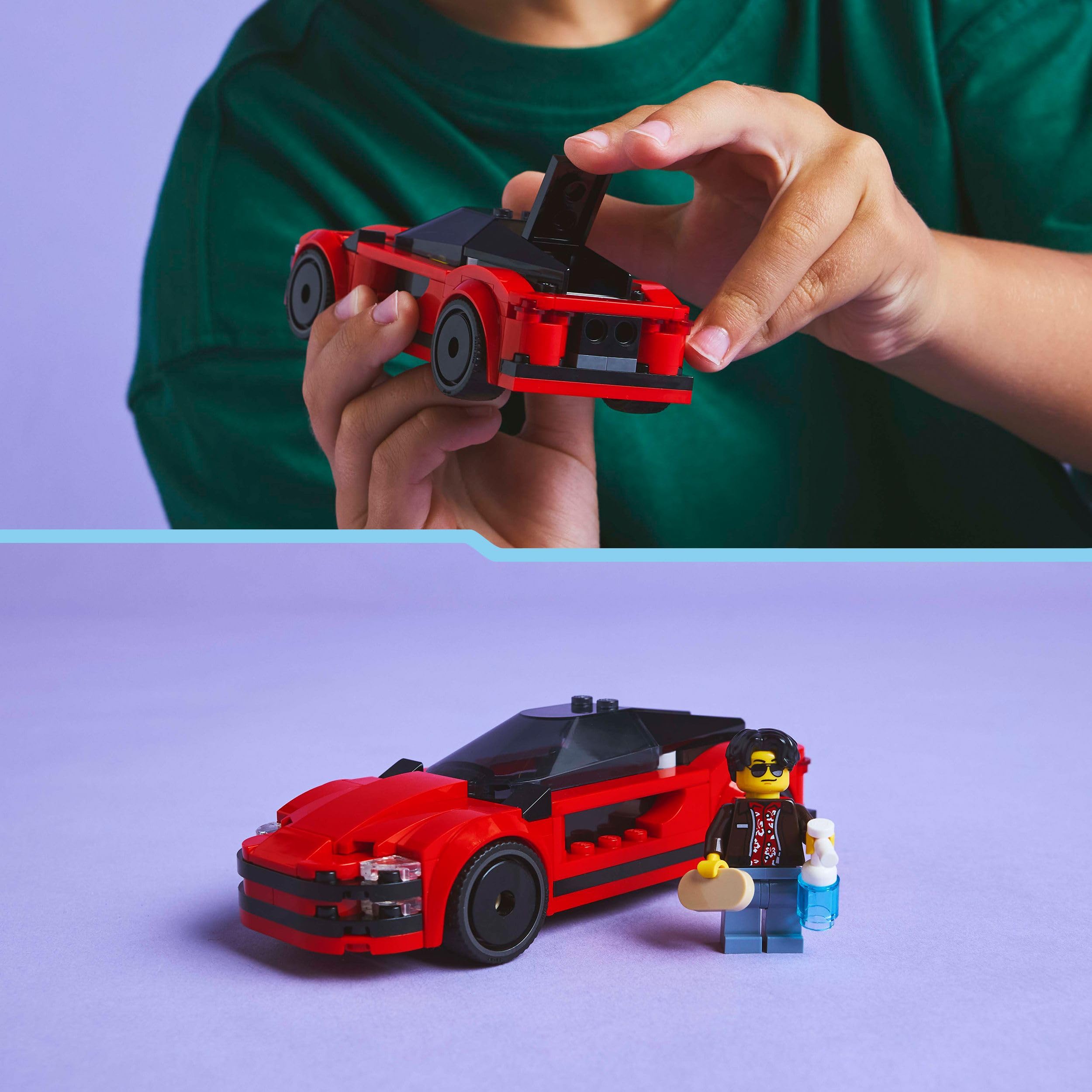 LEGO City Red Sports Car Toy - Buildable Vehicle Playset for 5+ Year Olds 13