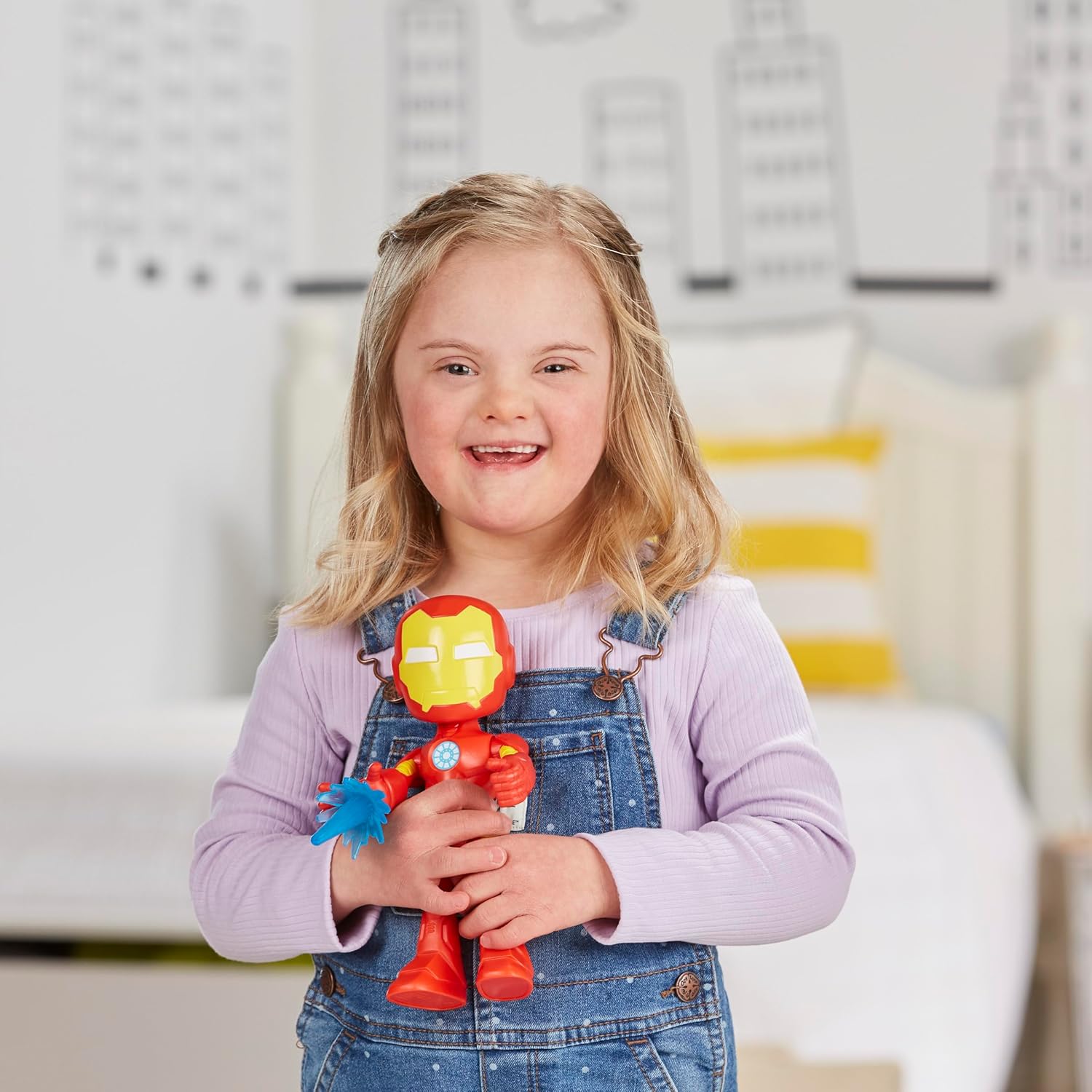 Marvel Spidey and His Amazing Friends Supersized Iron Man Action Figure - 9 Inch Poseable Toy for Preschoolers 7