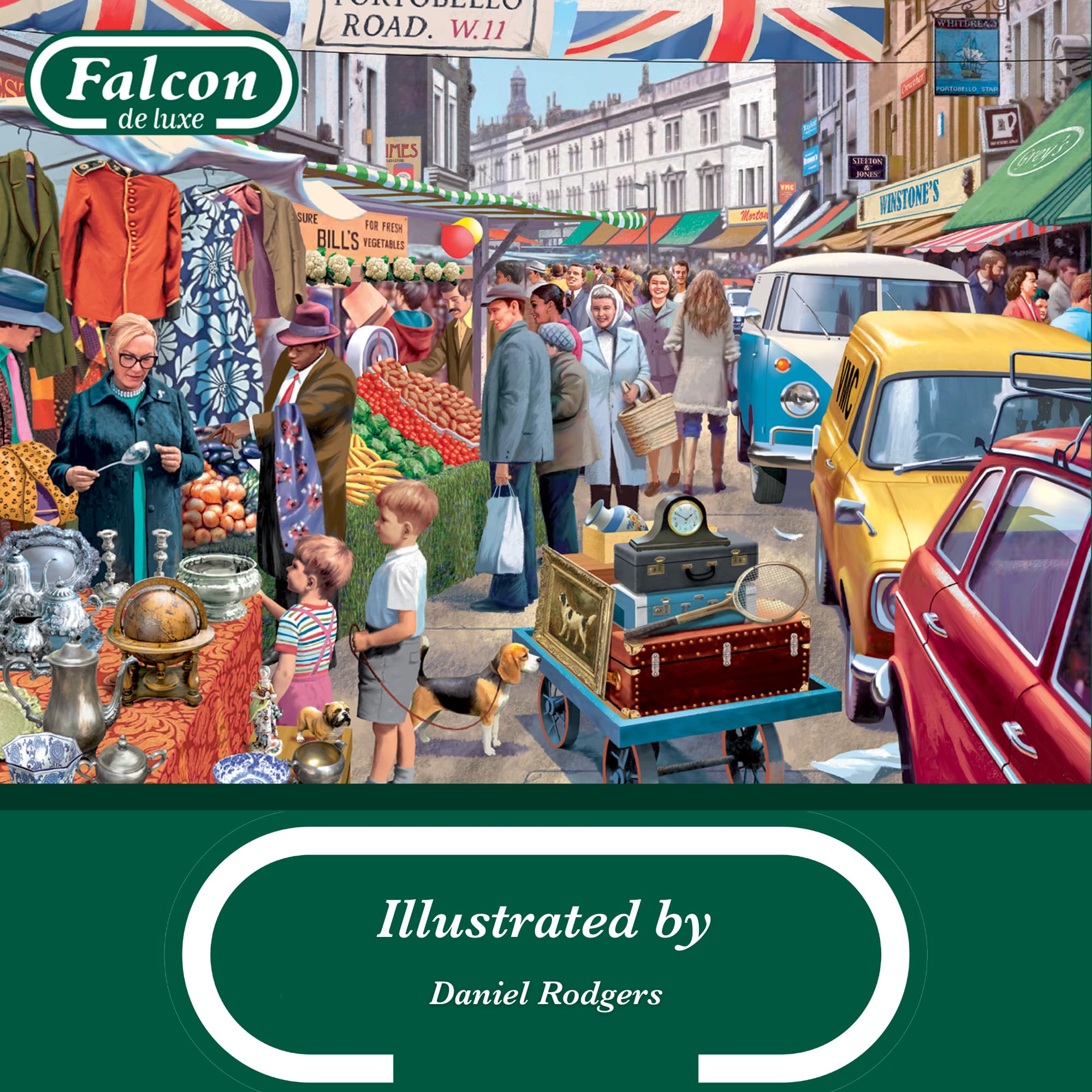 Falcon - Portobello Road Market 1000 Piece Jigsaw Puzzle for Adults 4