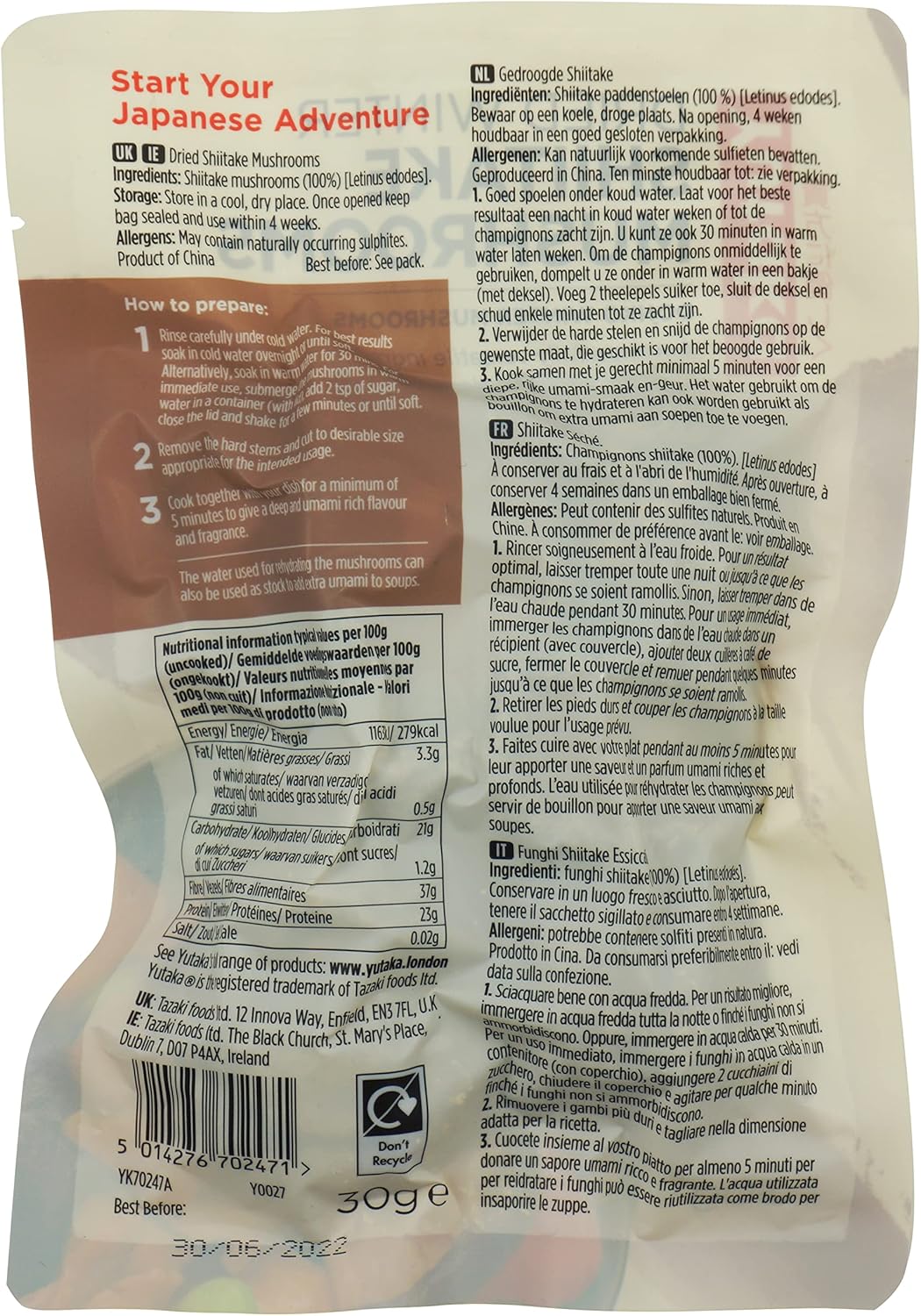 Yutaka Dried Shiitake Mushrooms 30g - Premium Donko Winter Mushrooms for Umami-Rich Cooking 6