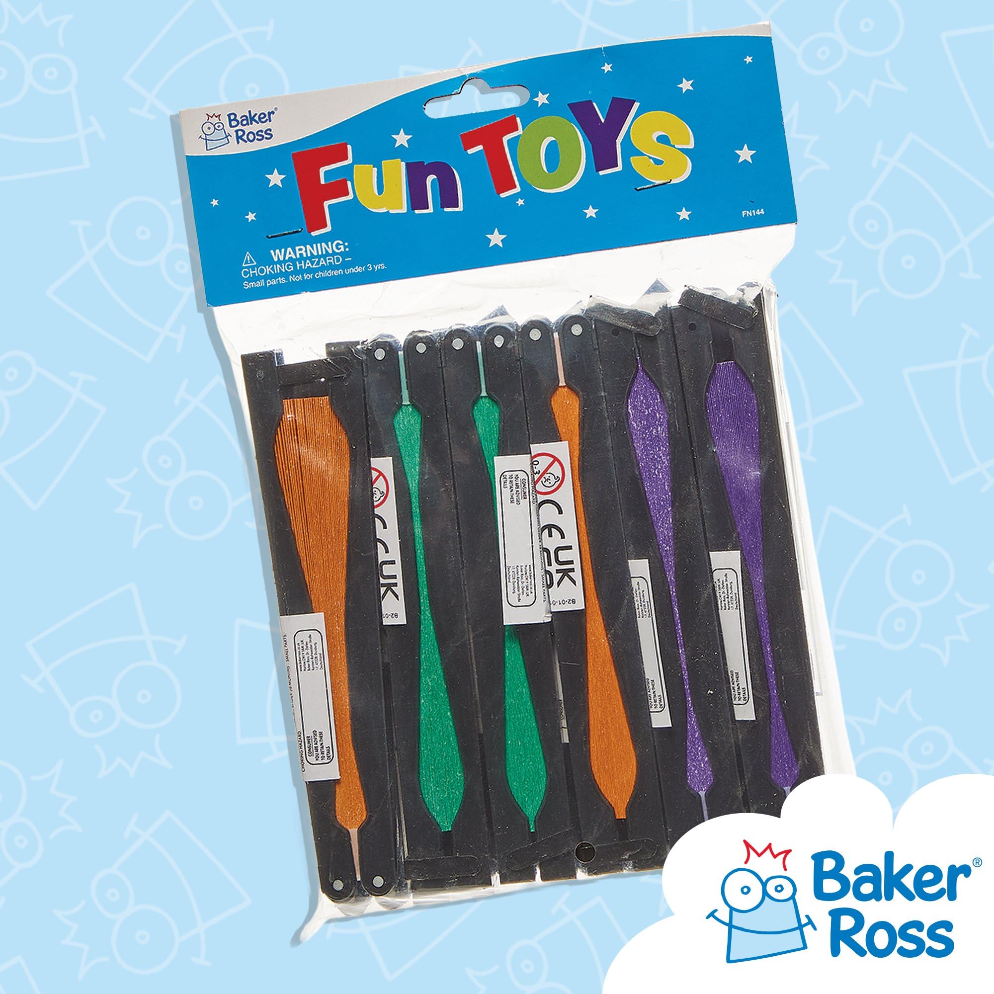 Baker Ross Bright Colours Hand Fans - Pack of 12, Lightweight Paper for Parties & Crafts | Age 3+ 5