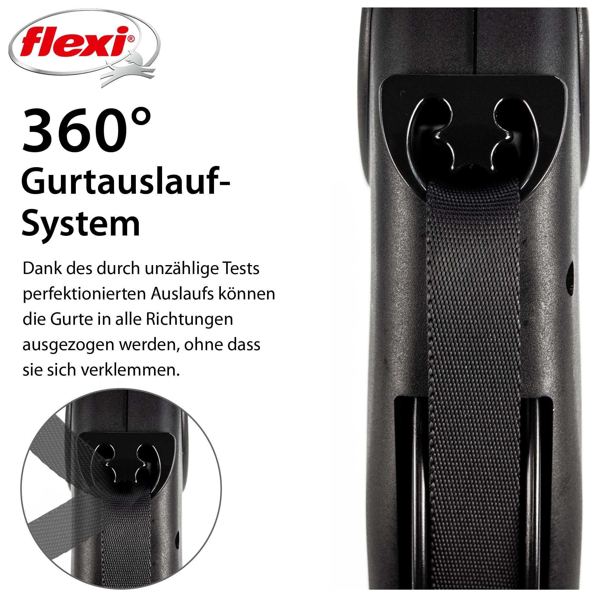 flexi Giant Black Edition Belt Retractable Dog Lead - 8m, Up to 50kg 4