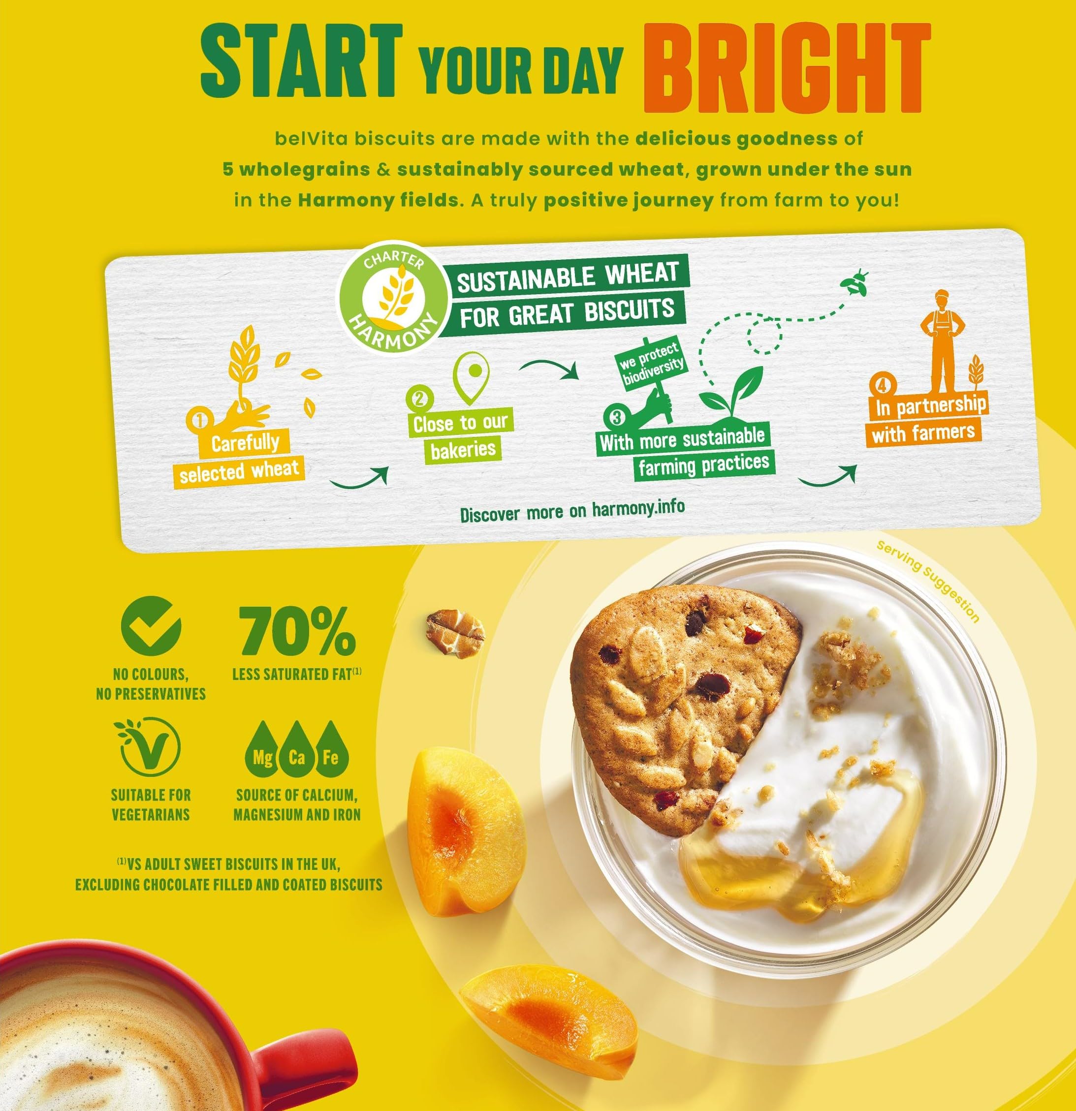 Belvita - Breakfast Biscuits Honey & Nuts with Choc Chips 540g 4