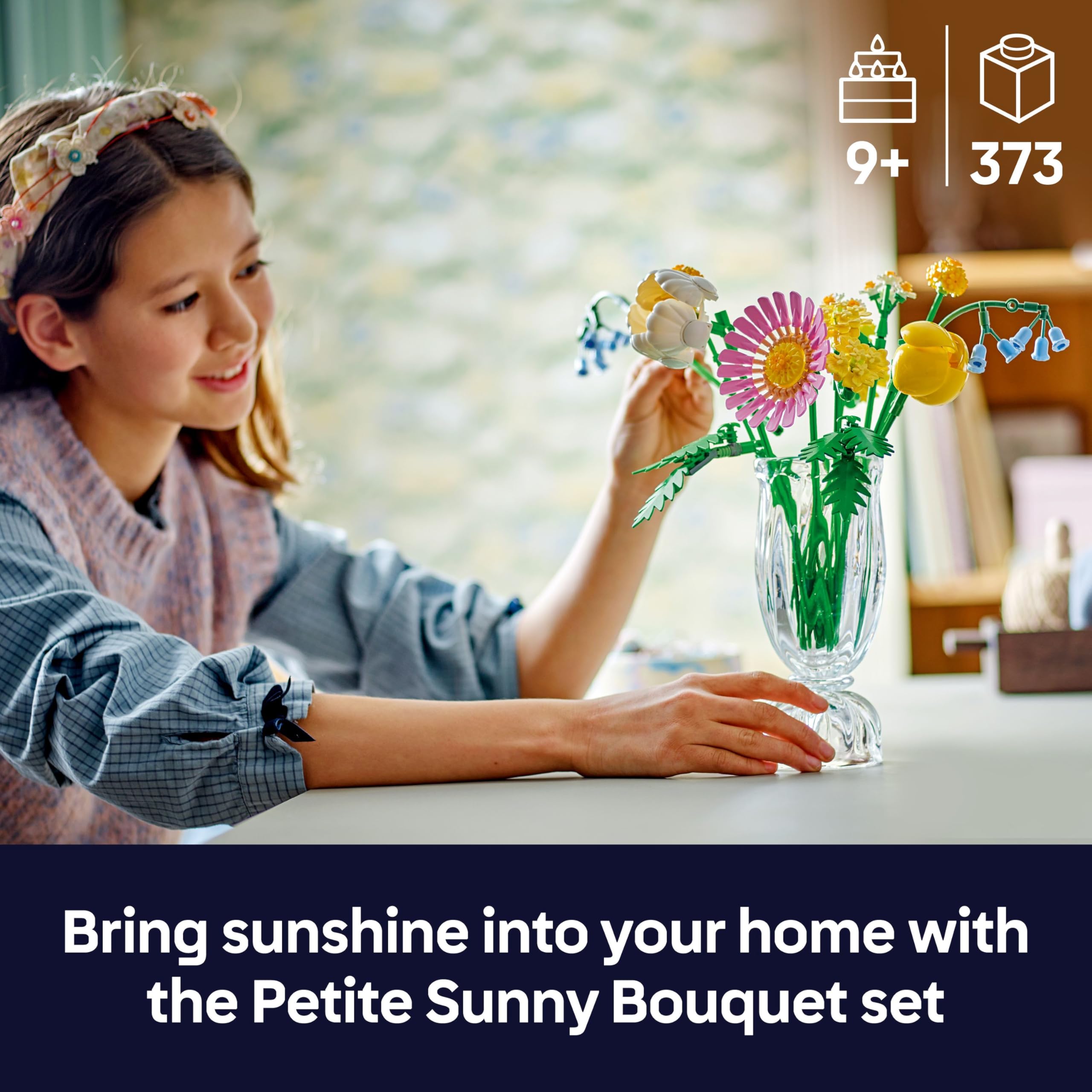 LEGO Botanicals Petite Sunny Bouquet - 373-Piece Building Set for Ages 9+ 8