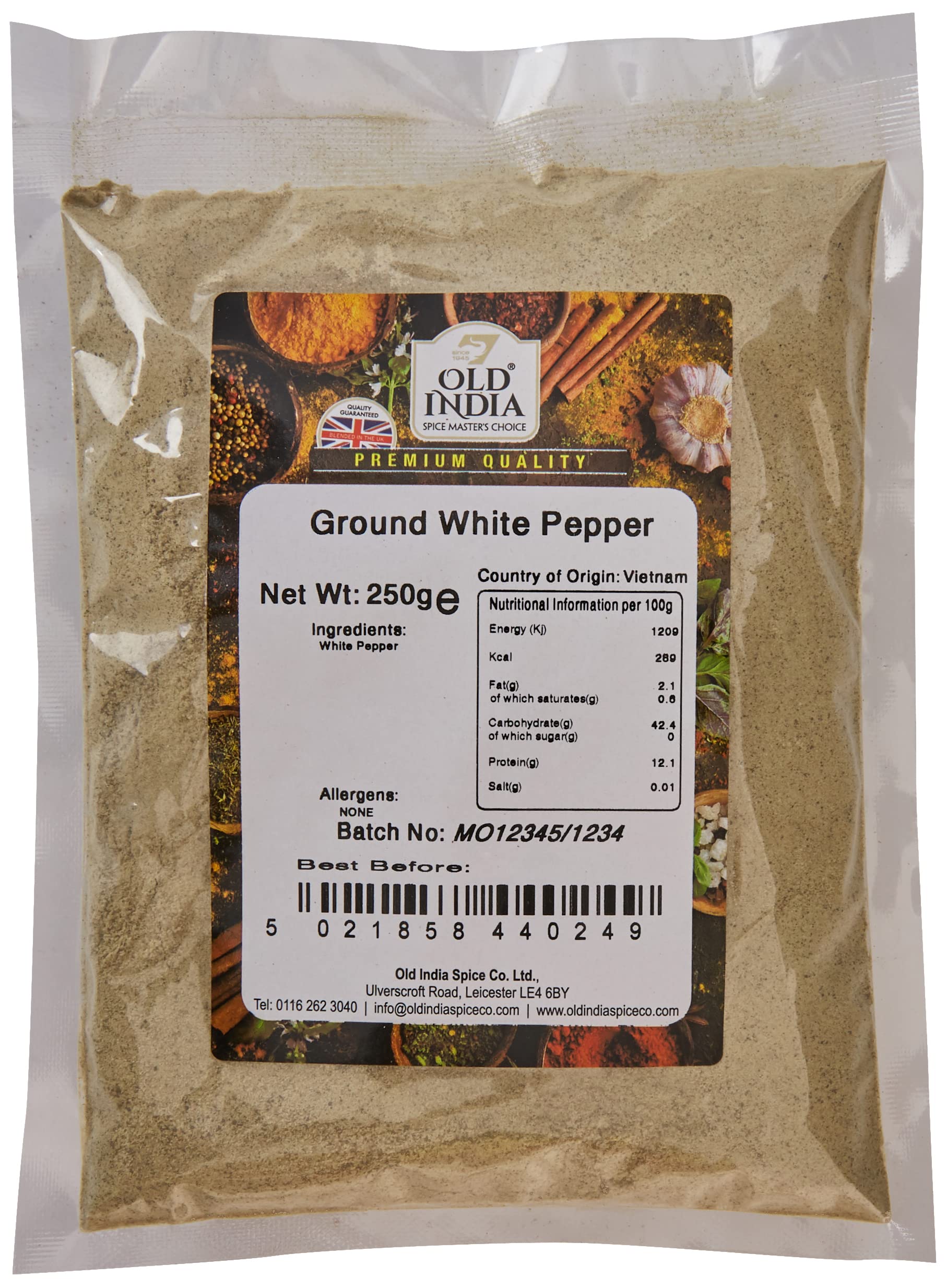 Old India Ground White Pepper 250g 4