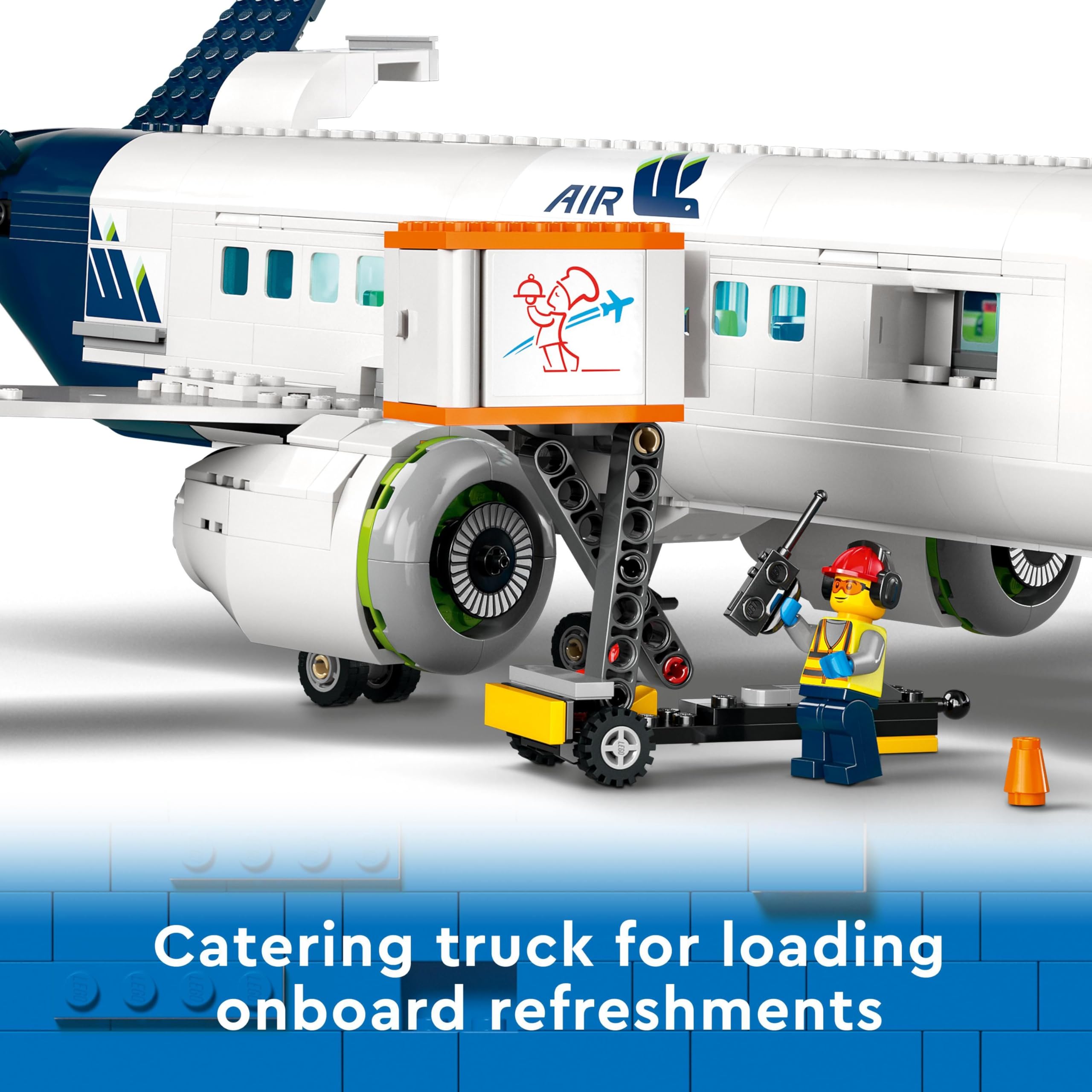 LEGO City Passenger Aeroplane Toy Set - 913-Piece Building Kit with 9 Minifigures & Airport Vehicles 6