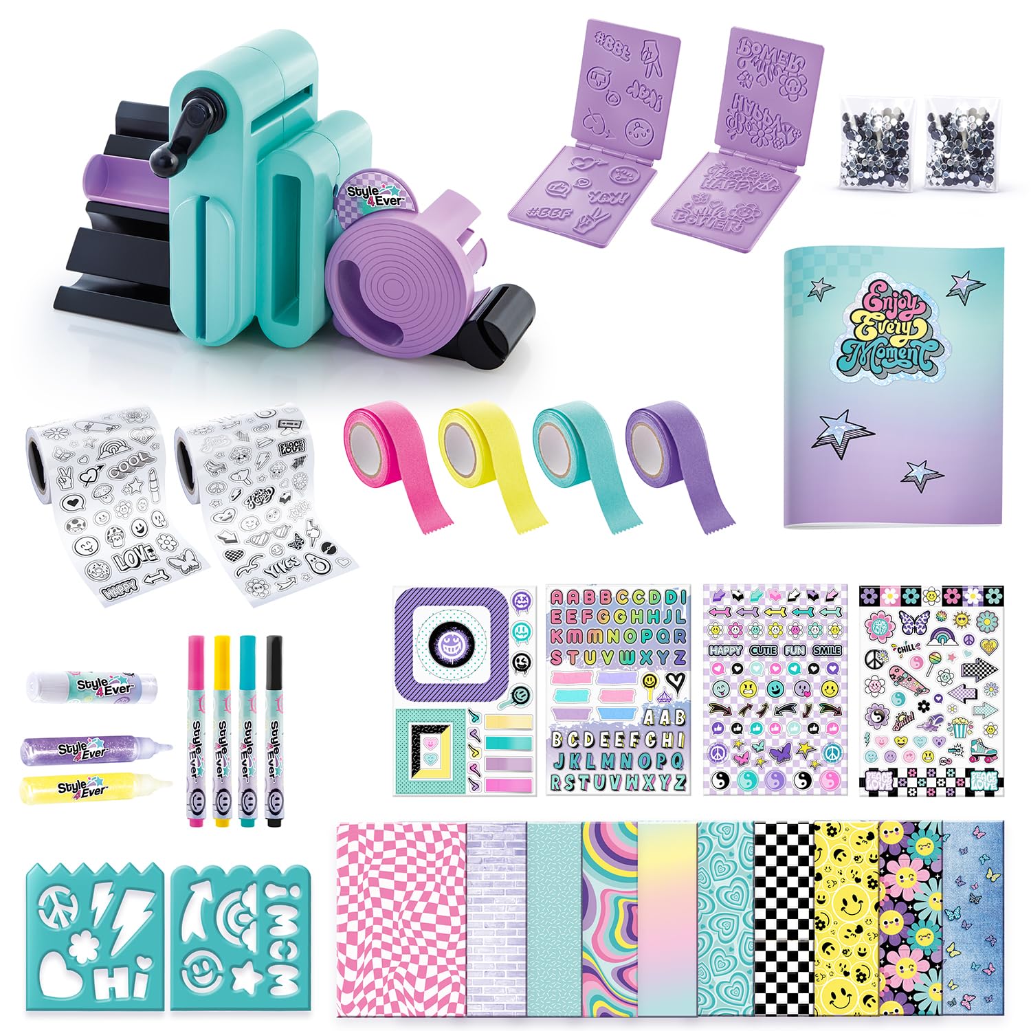 Style 4 Ever 3 in 1 Scrapbooking Station - Customize Notebooks, Stickers & Tape 8