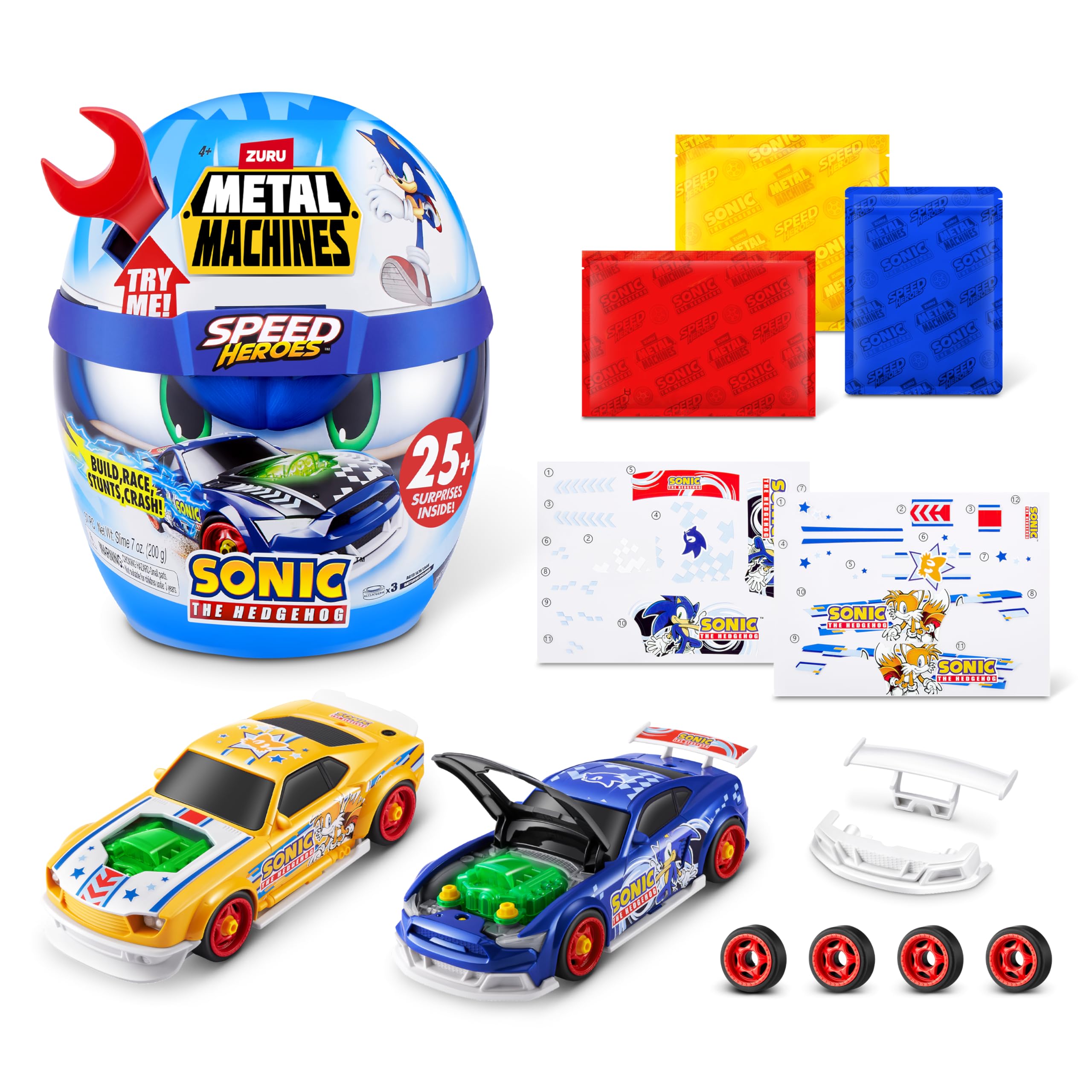 Metal Machines Speed Heroes by ZURU - Build & Race Sonic the Hedgehog Car (Model 67128) 7
