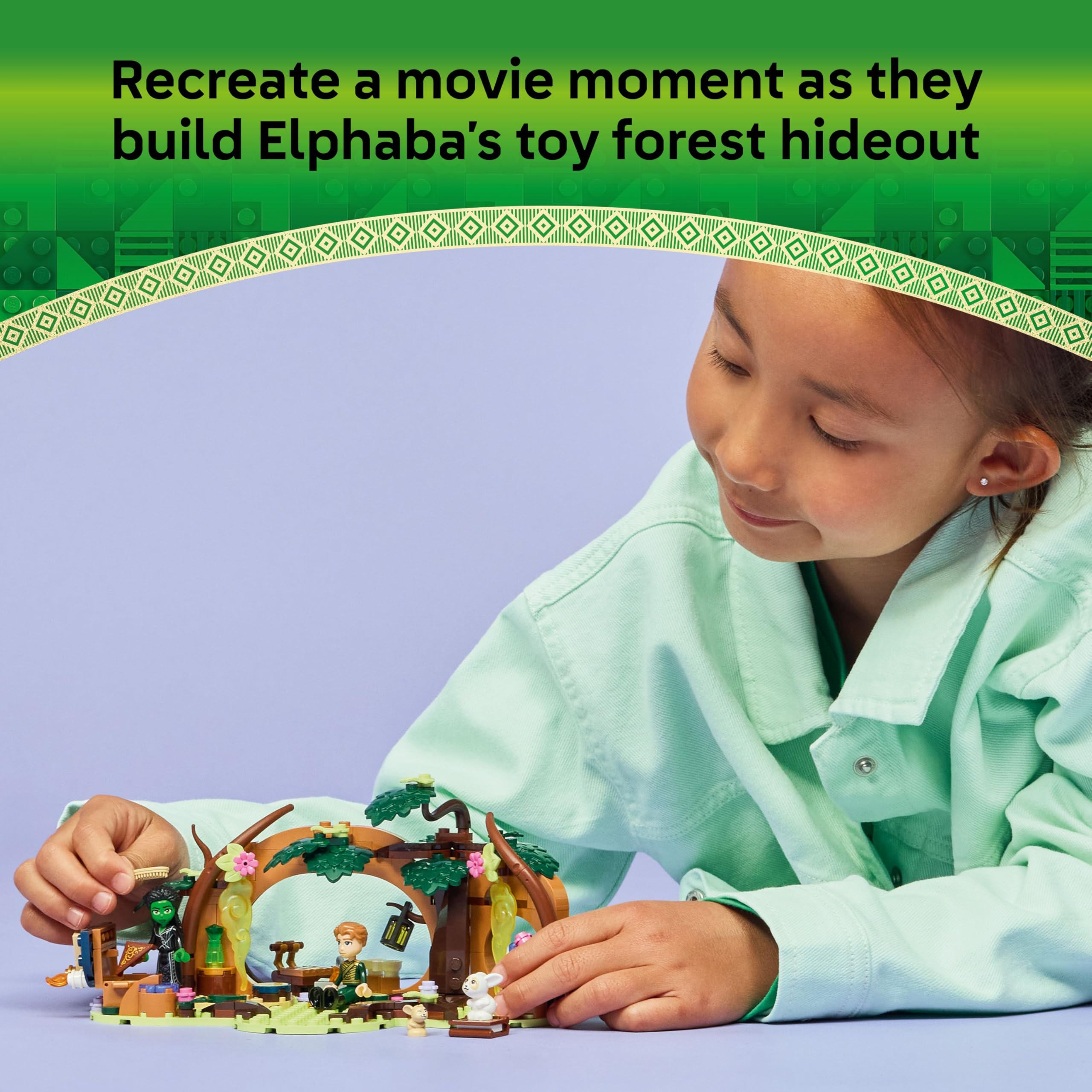 LEGO Wicked Elphaba's Retreat - Forest Building Toy with 2 Mini Dolls & Animal Figures for Ages 7+ 12