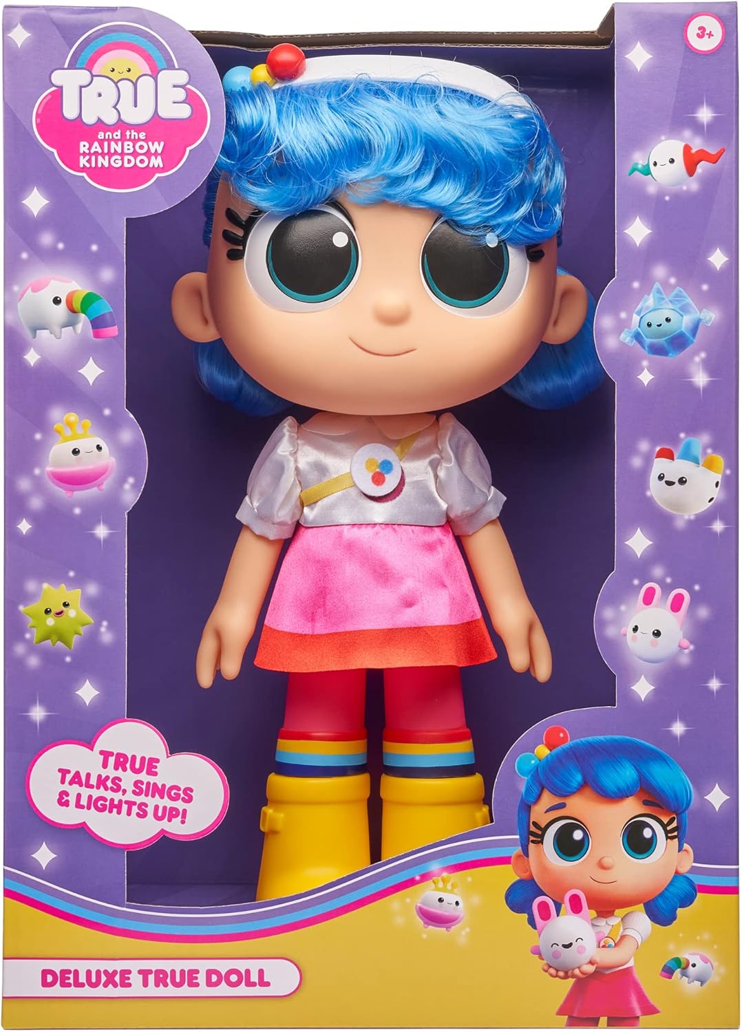 True and The Rainbow Kingdom Talking Doll with LED Lights & Sounds - 30cm Interactive Musical Toy