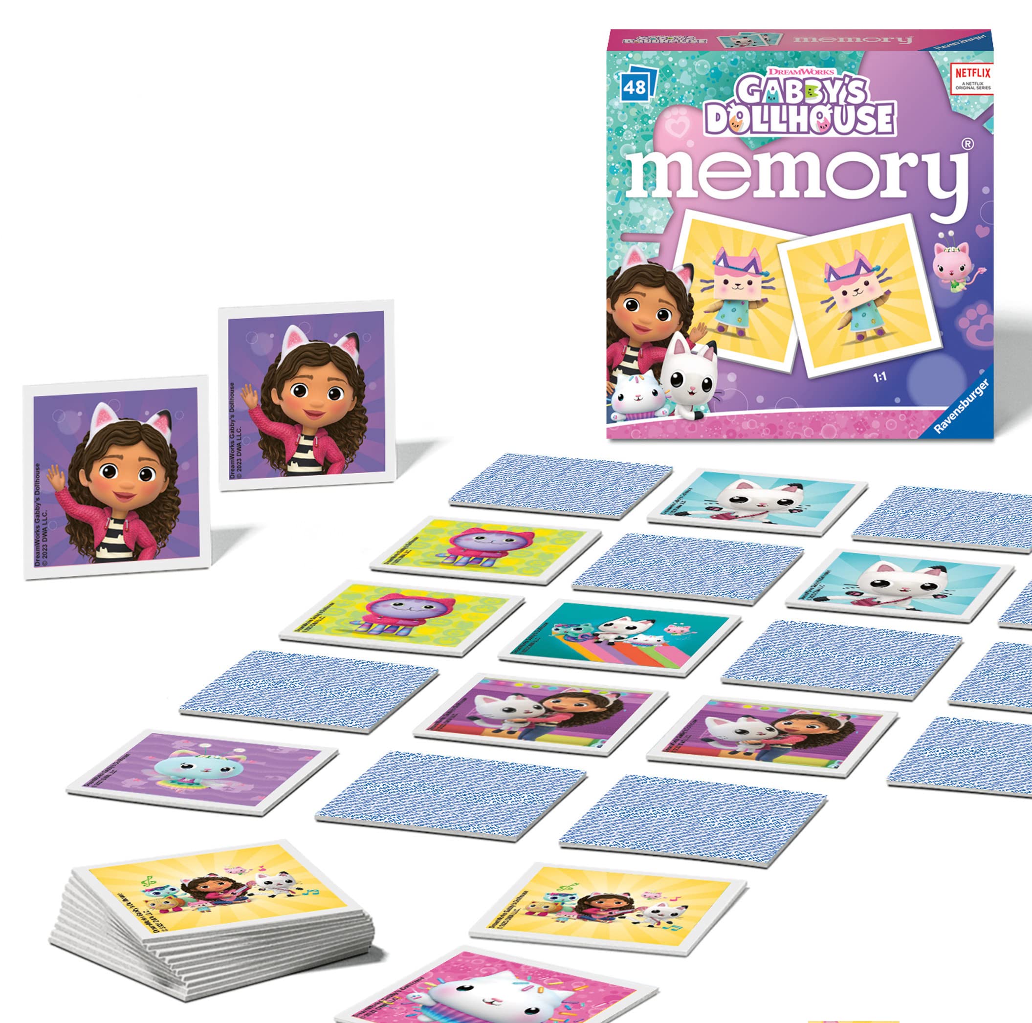 Ravensburger Gabby's Dollhouse Mini Memory Game - Matching Card Game for Kids 9