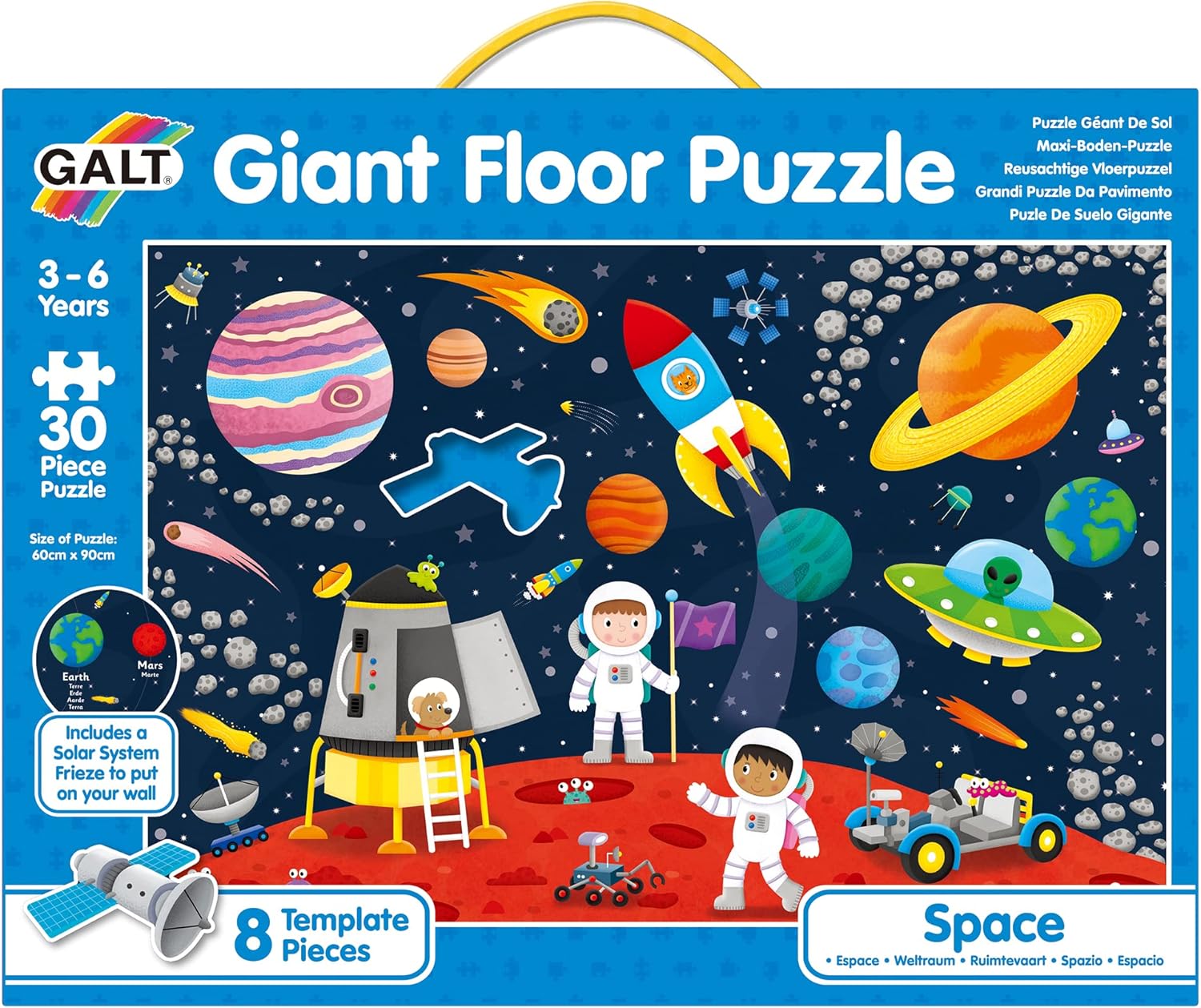 Galt Giant Floor Puzzle - Space, 30-Piece Educational Puzzle for Kids Ages 3-6 4
