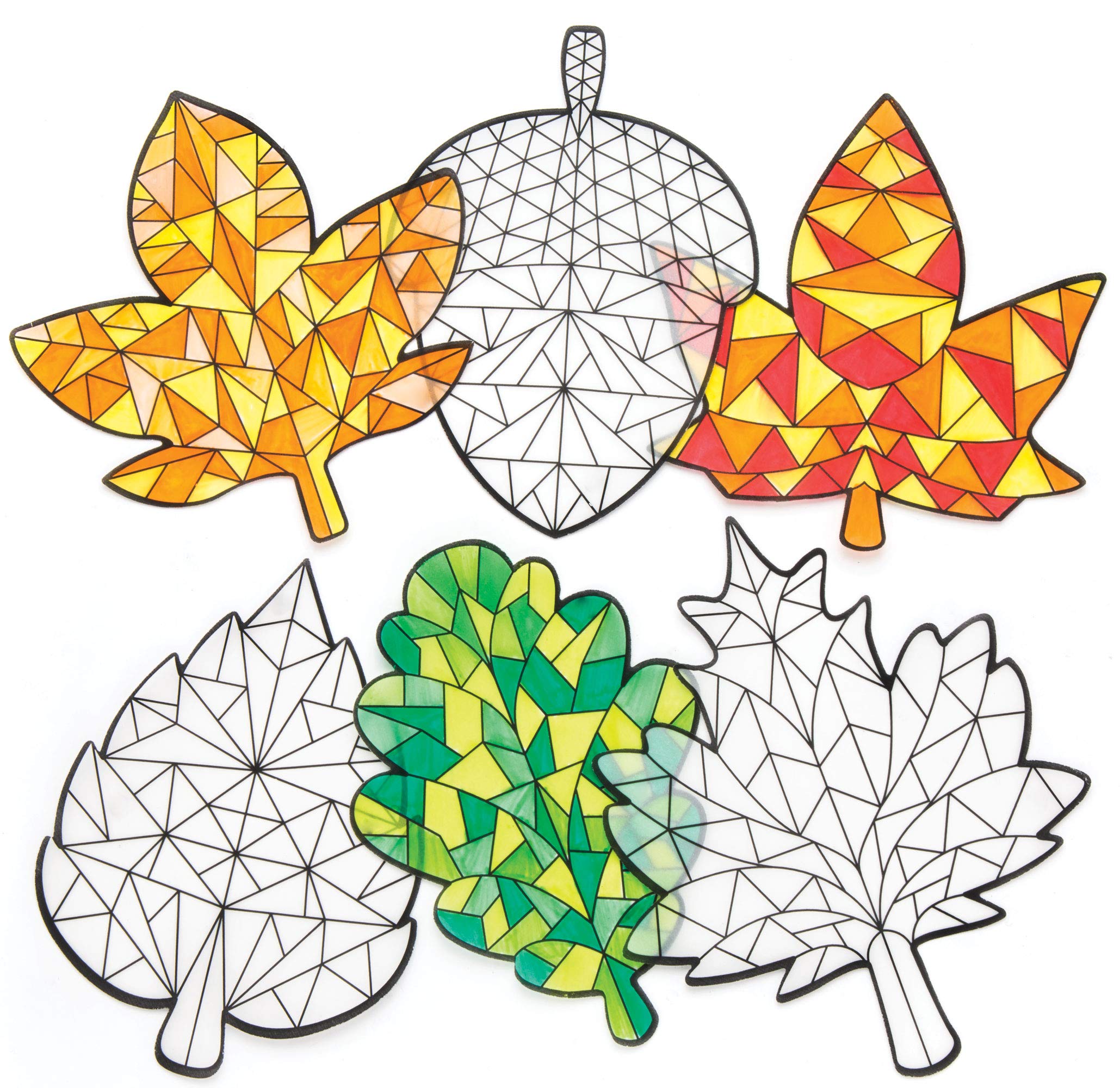 Baker Ross Autumn Colour In Window Decorations - Pack of 12 AR646