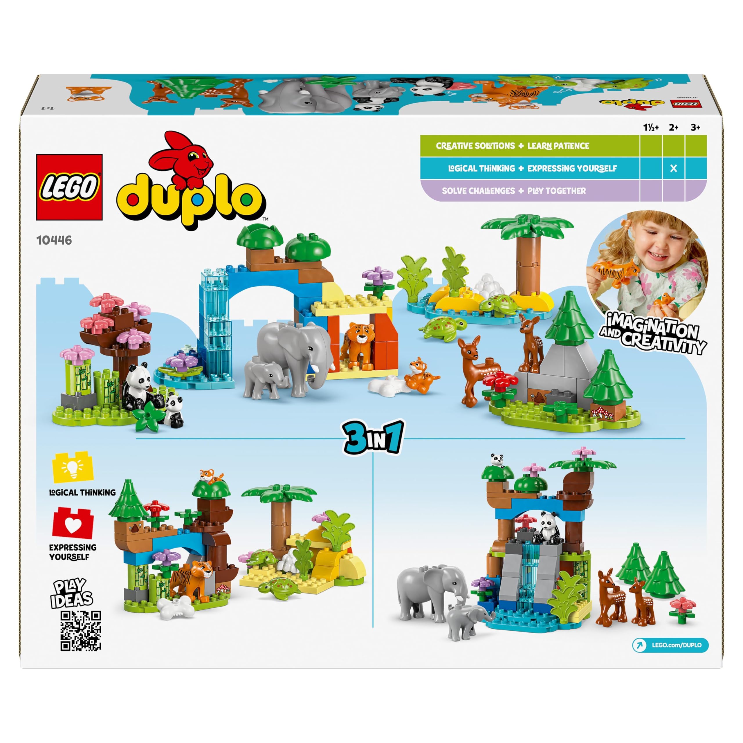 LEGO DUPLO 3in1 Wild Animal Families Set 10446 | Toddler Learning Toy for Ages 2+ 7