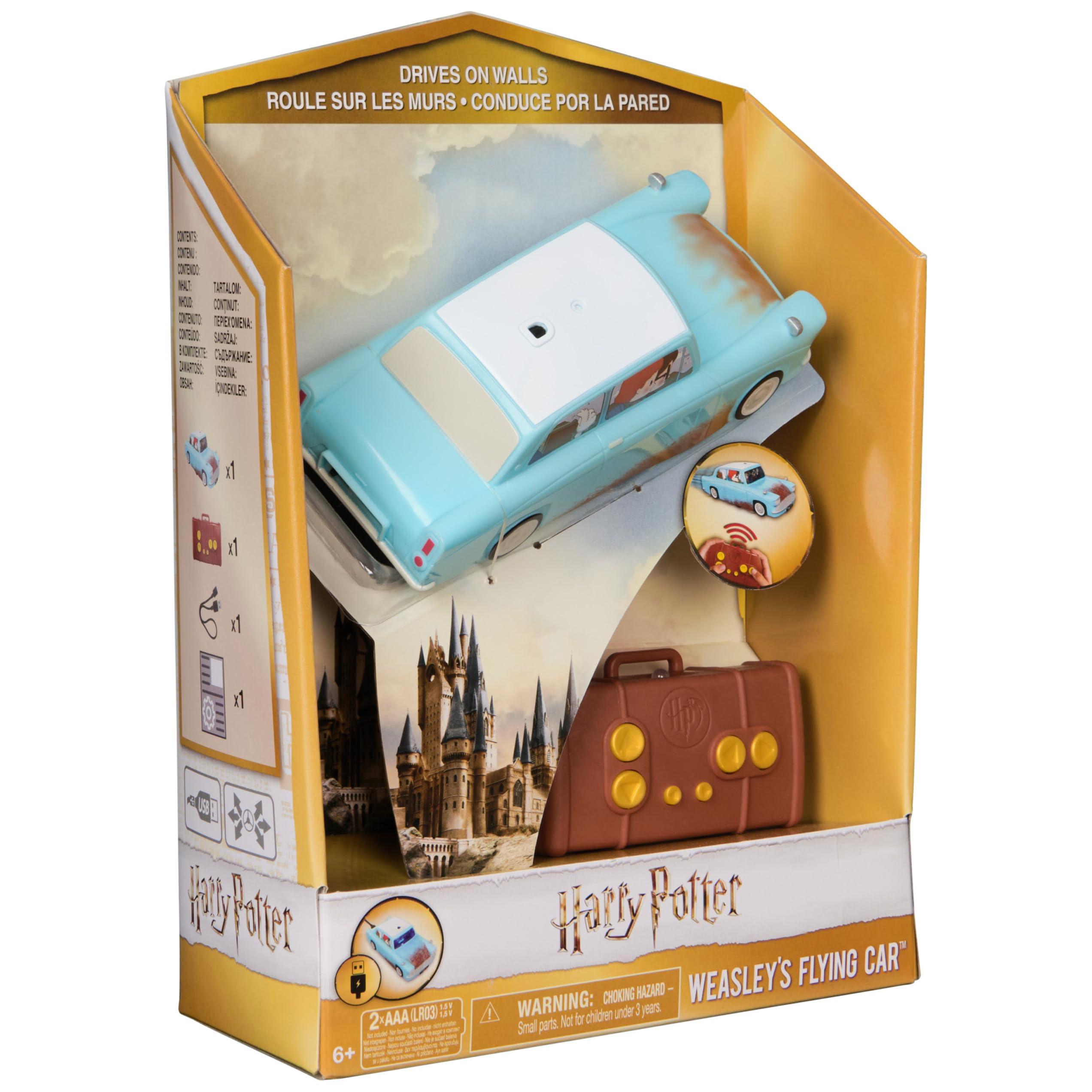 Weasley’s Flying Remote Control Car - Wall-Climbing Harry Potter RC Vehicle for Kids 6+ 8
