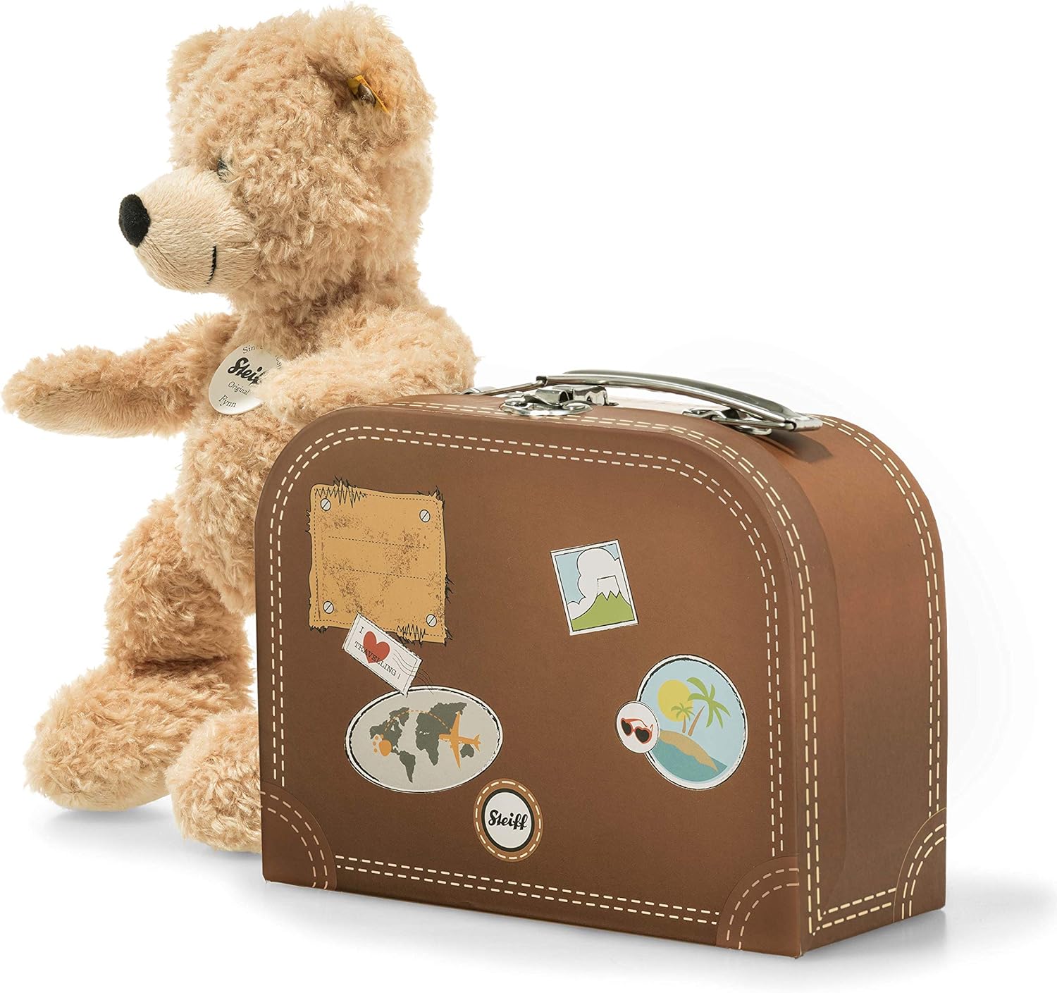 Steiff Fynn Teddy Bear in Suitcase - 28cm Beige Plush Stuffed Animal 4