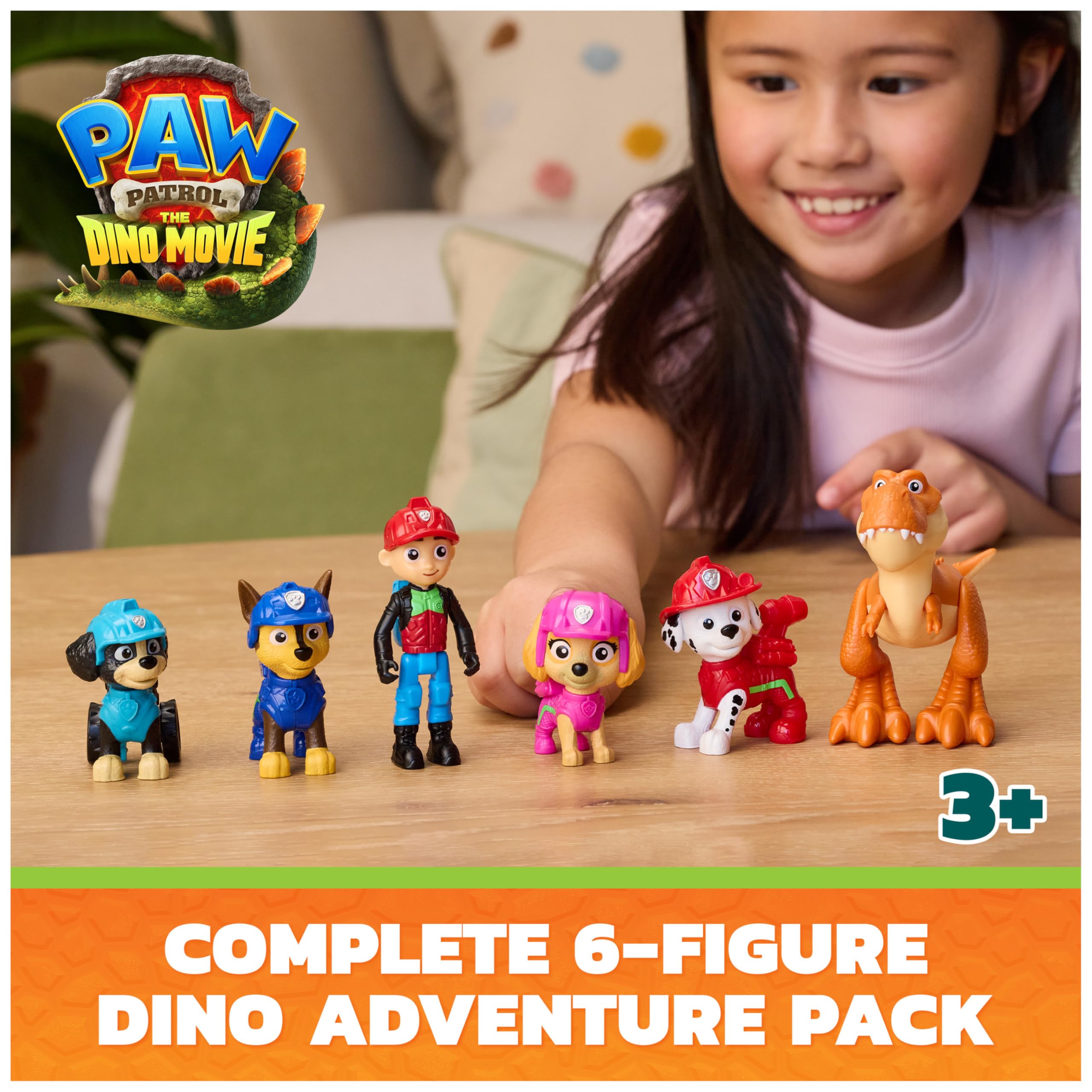 Paw Patrol Dino Adventure Pack Action Figures - Collect 6 Figures | Ages 3+