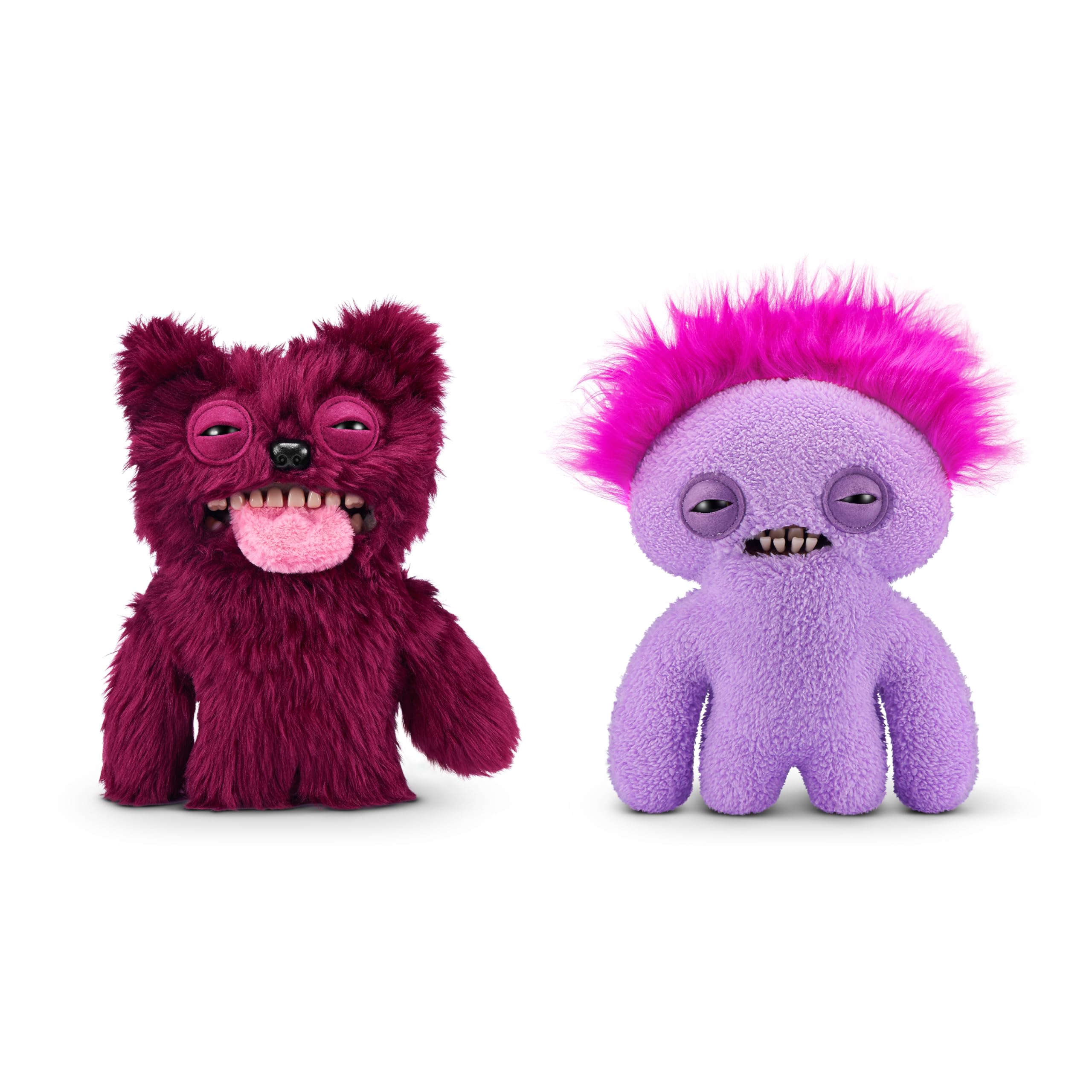 Fuggler Hairy Fuggs 2-Pack - 9-inch Funny Ugly Monster Plush Toys for Kids 4+