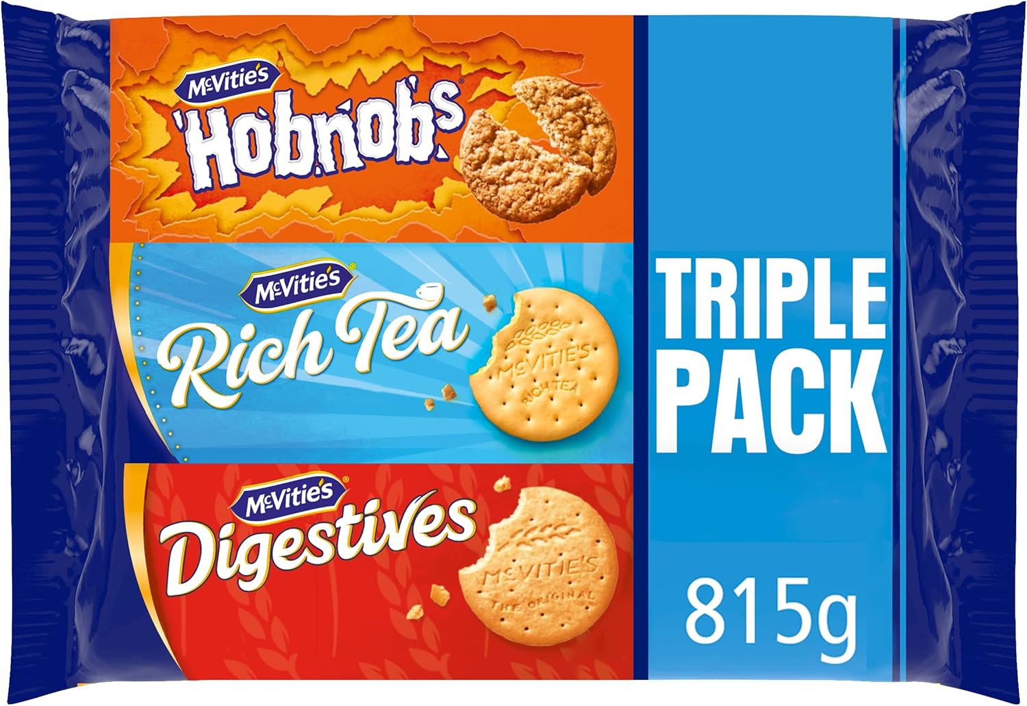 McVitie's Selection Triple Pack - Original Digestives, Rich Tea & HobNobs Biscuits