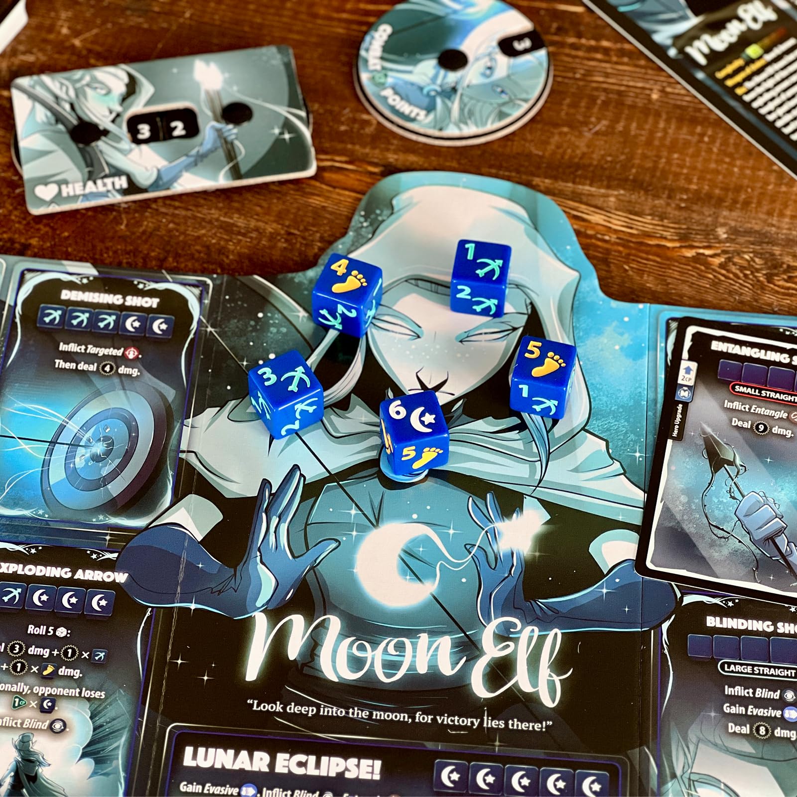 Dice Throne Moon Elf Hero Pack - Agile Moon Elf Playstyle | 2-4 Players | Ages 8+ 3