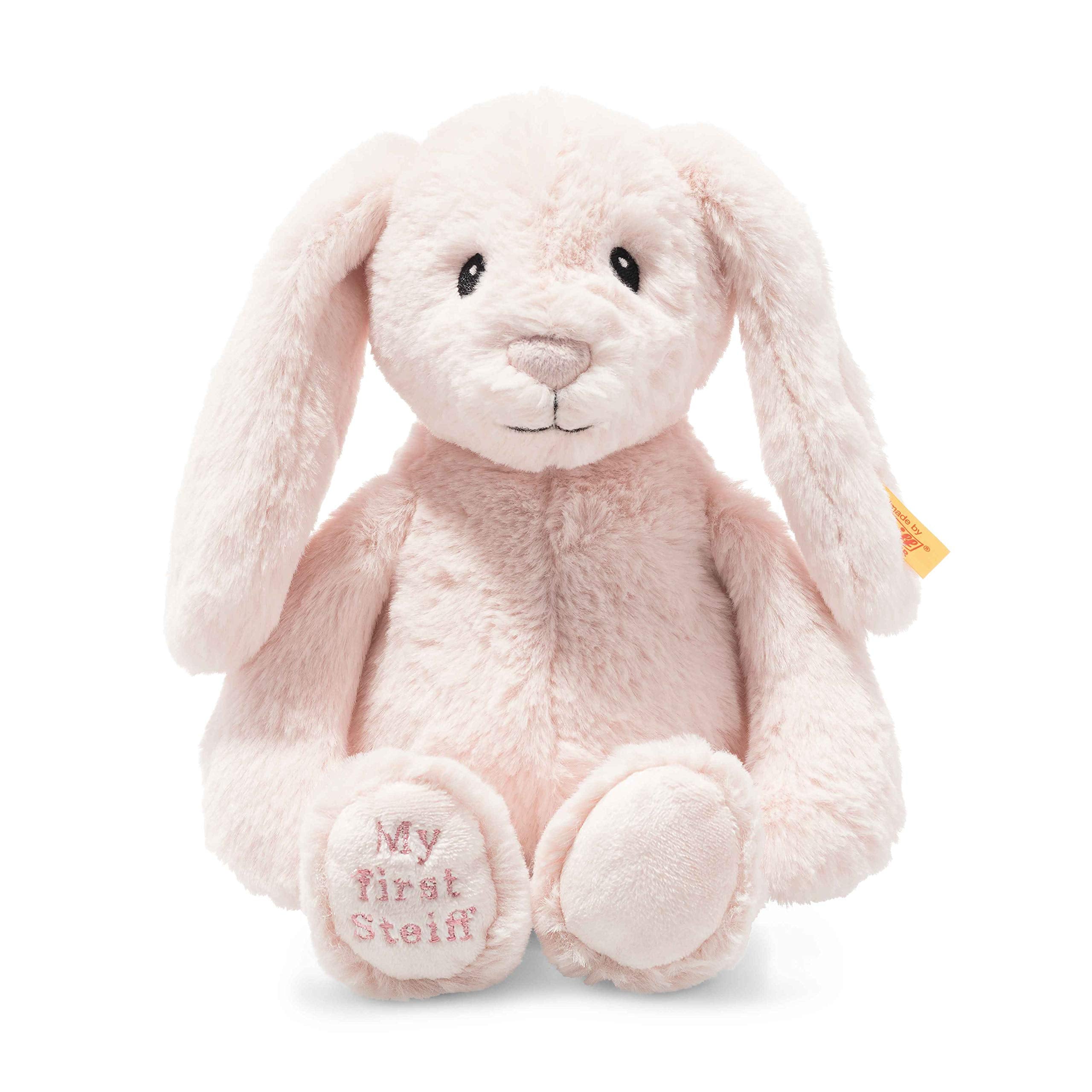 Steiff My First Hoppie Rabbit - Pink, 26cm Soft Cuddly Toy